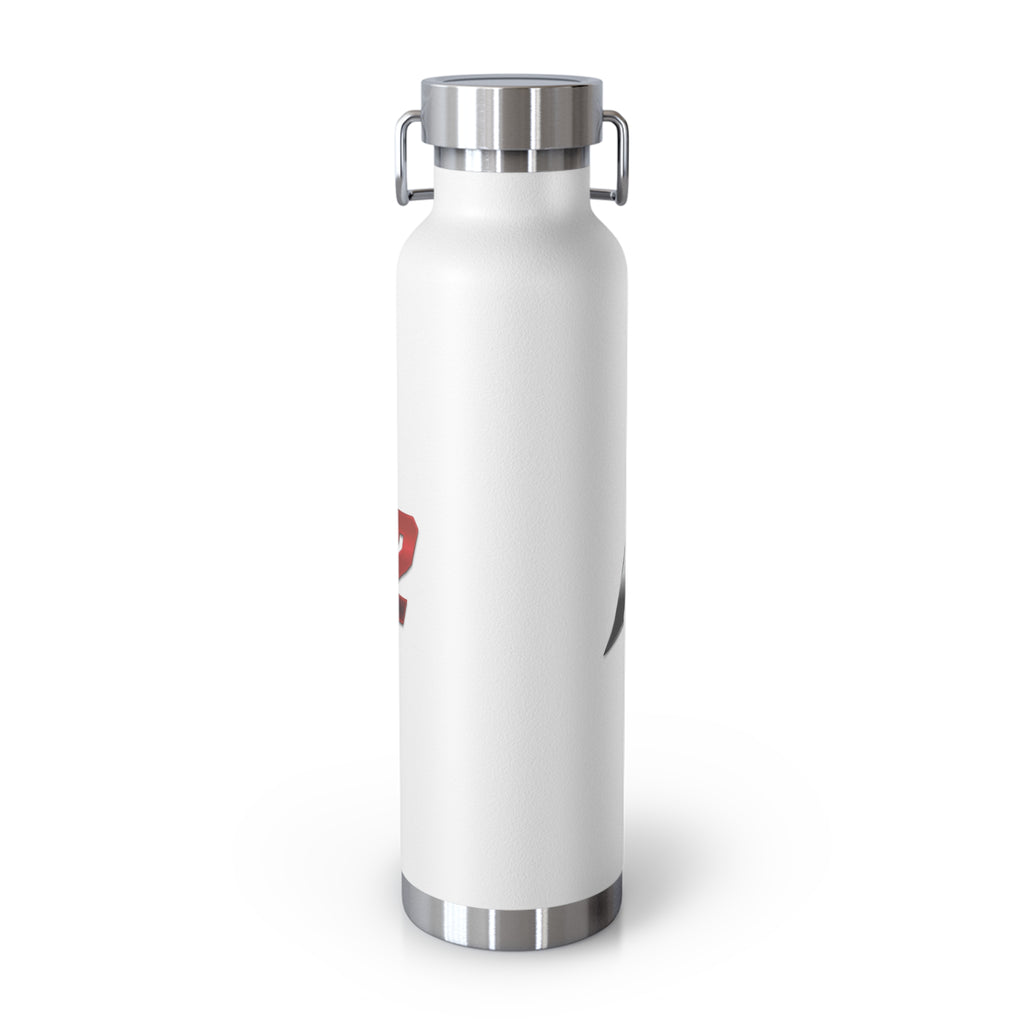 MuckU2 Insulated Water Bottle (gradient silver/red logo SKU 100013)