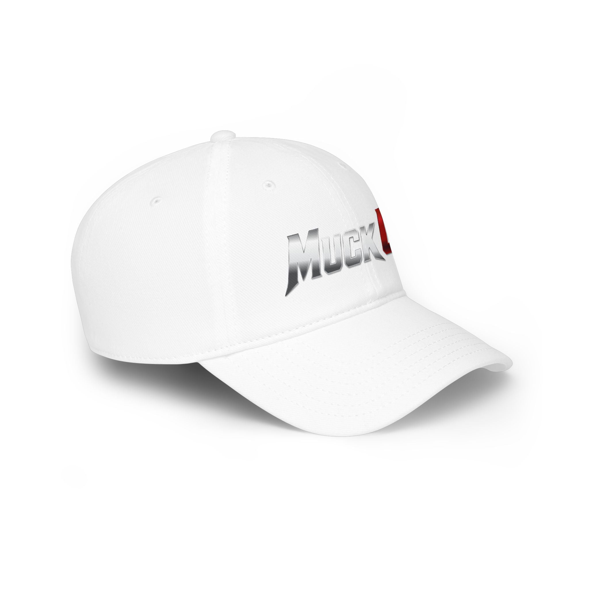 MuckU2 Poker Cap (gradient silver/red logo/SKU 100072)