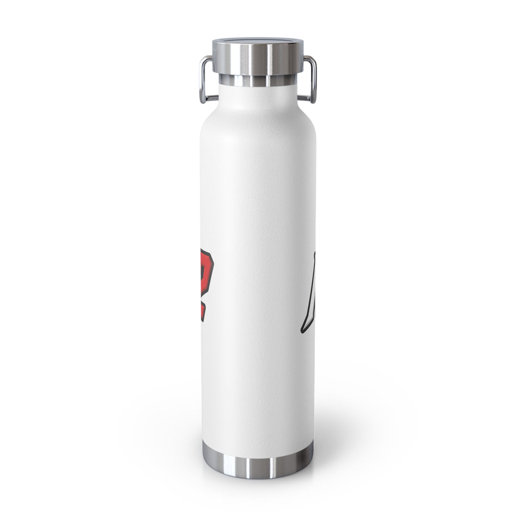 MuckU2 Insulated Water Bottle (white/red outlined logo SKU 100012)