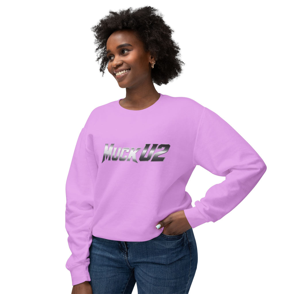 MuckU2 Poker Crewneck Sweatshirt (gradient silver/black logo/SKU 100063)