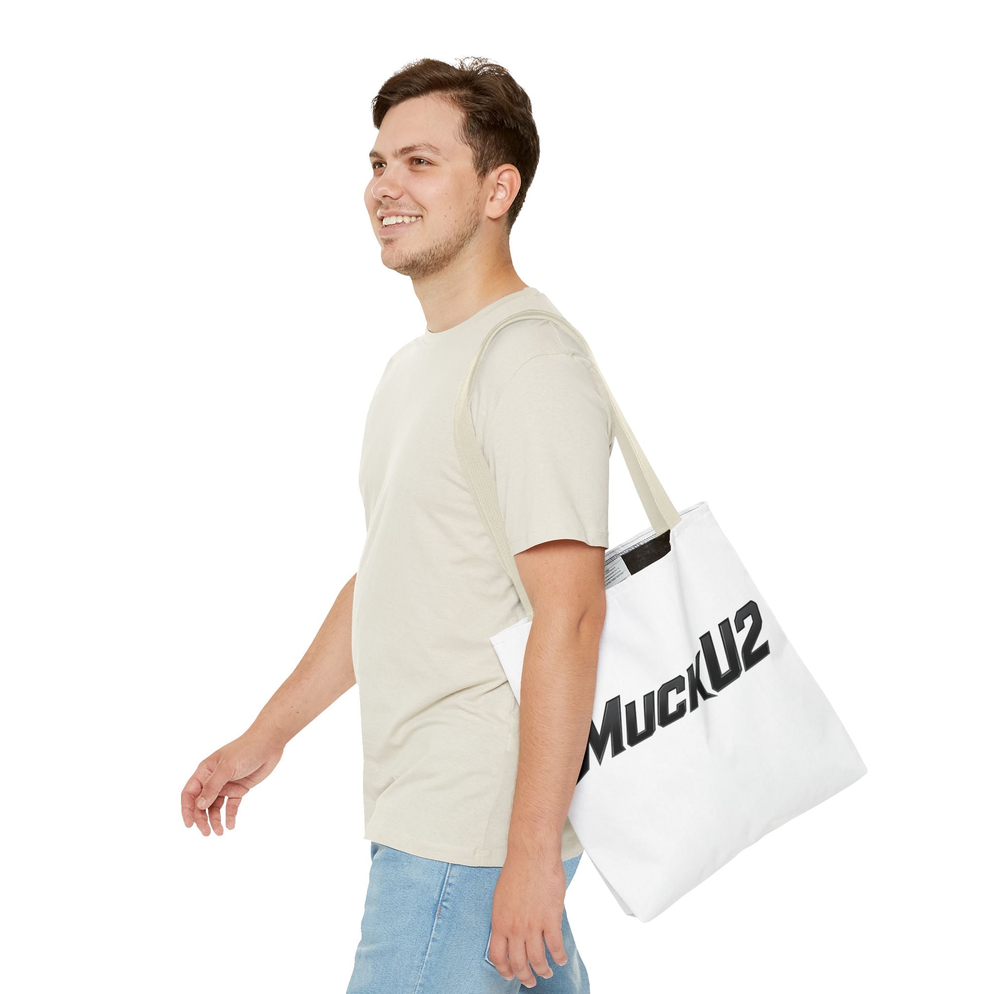 MuckU2 Bubble Canvas Poker Tote Bag (black logo SKU 100025)