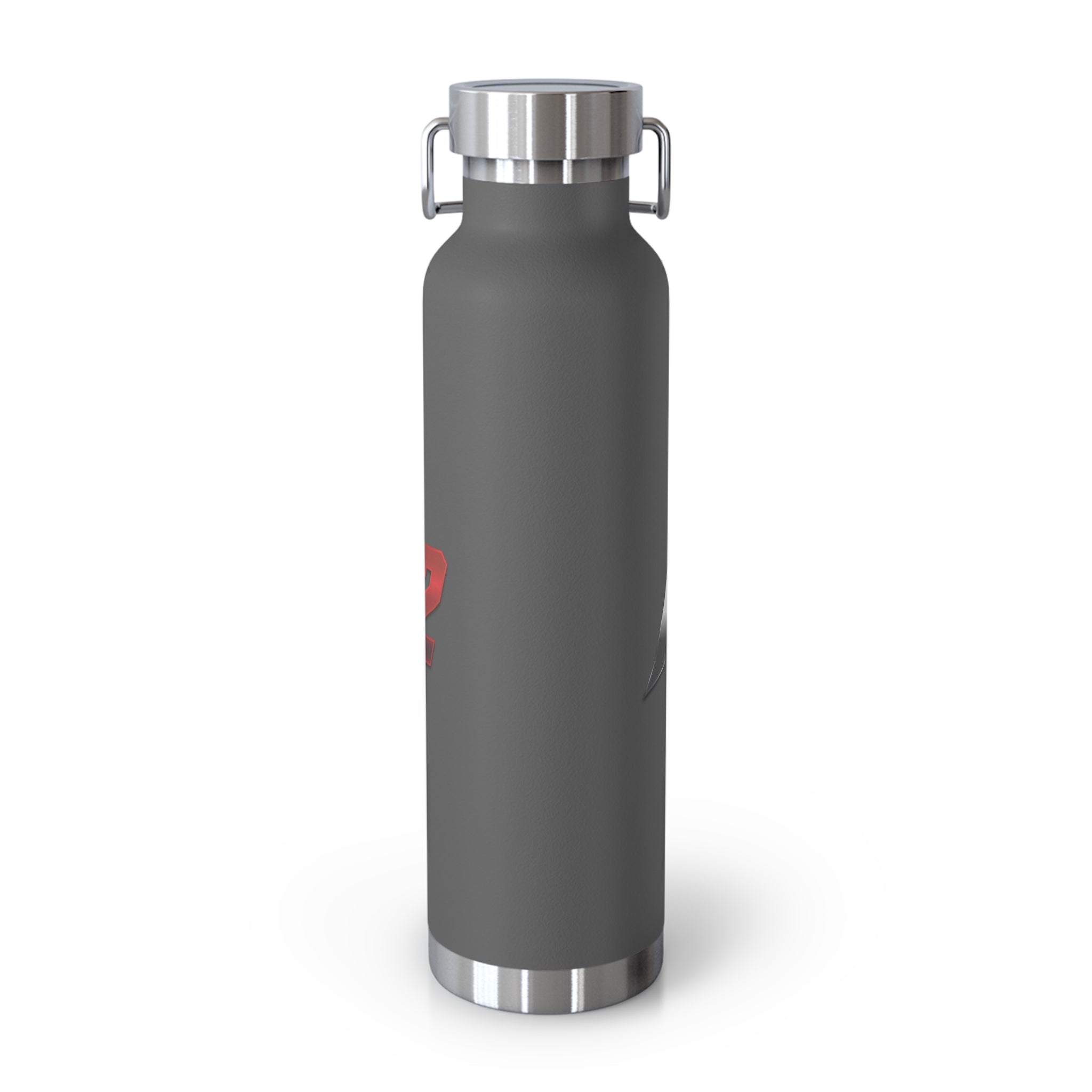 MuckU2 Insulated Water Bottle (gradient silver/red logo SKU 100012)