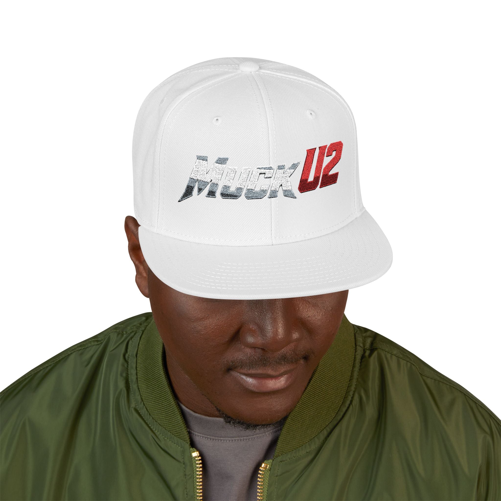 MuckU2 Snapback Poker Cap (gradient sliver/red/SKU 10006)