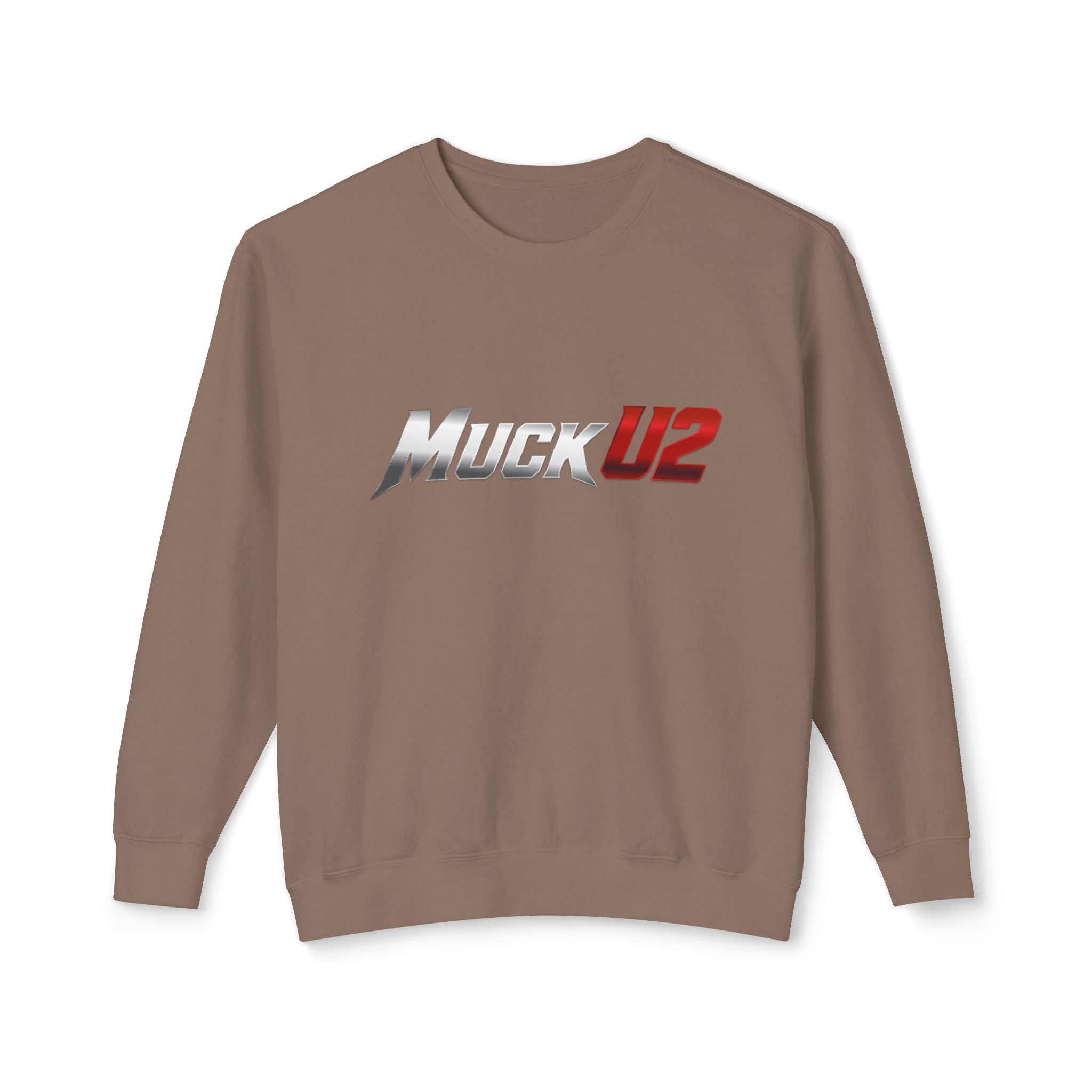 MuckU2 Poker Crewneck Sweatshirt (gradient silver/red logo/SKU 100064)