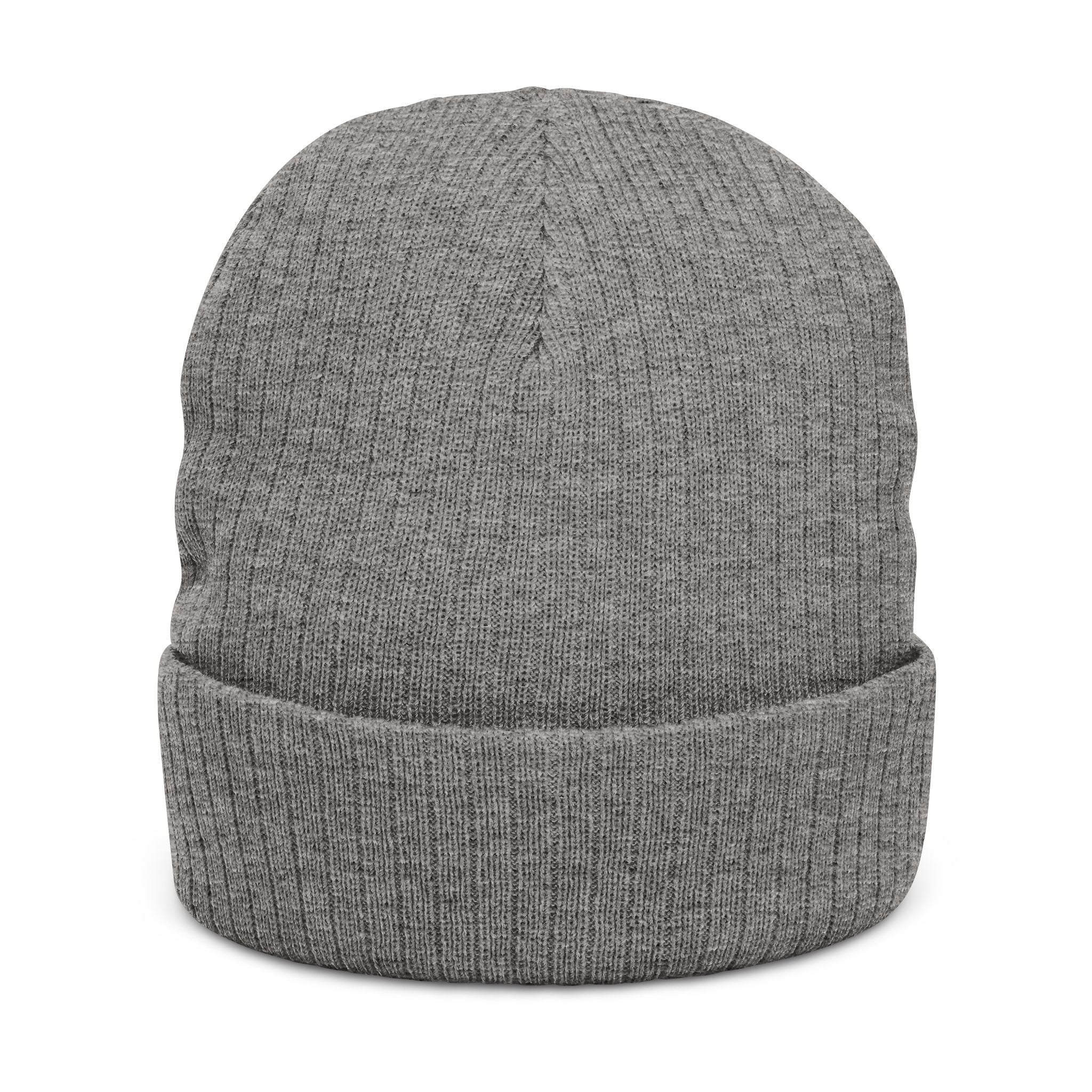 MuckU2 Poker Ribbed Beanie (embroidered white/red logo/SKU 100069)