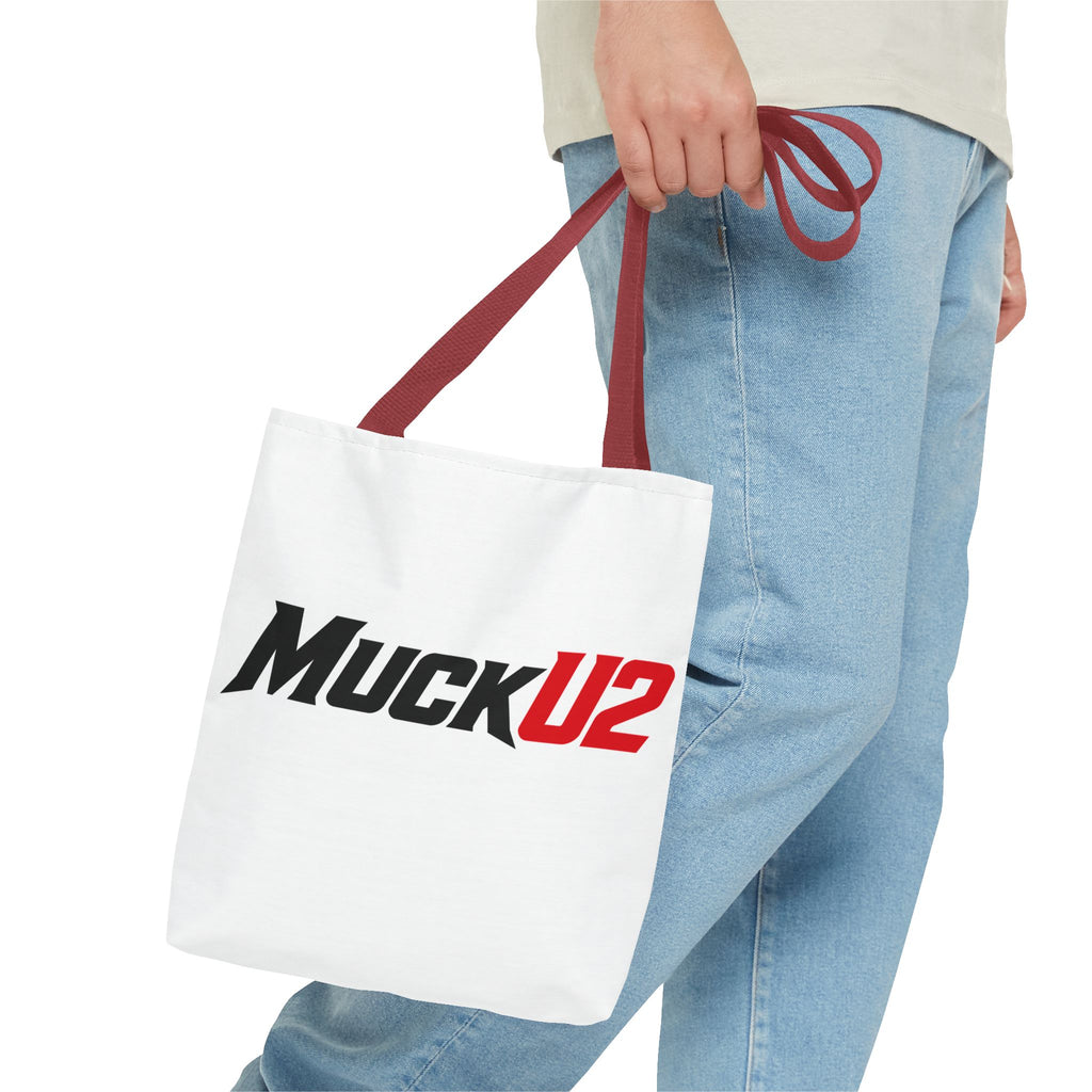 MuckU2 Bubble Canvas Poker Tote Bag (black/red logo SKU 100023)