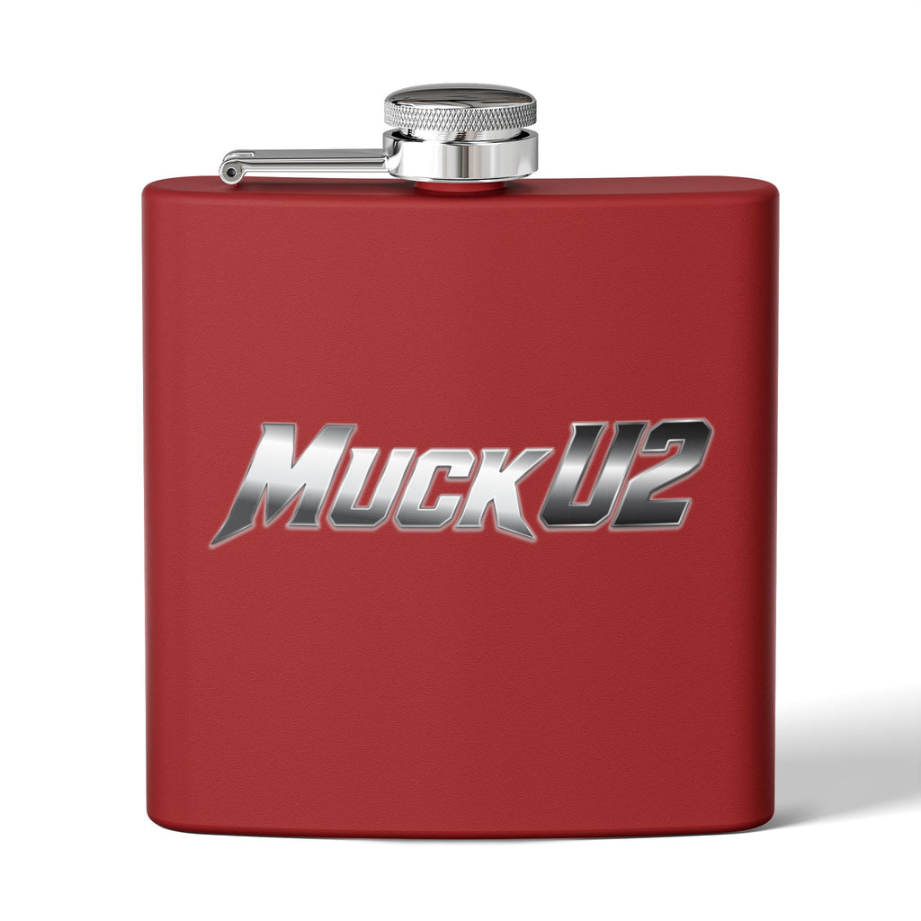 MuckU2 Stainless Steel Poker Flask 6oz (gradient silver/black/SKU100033)