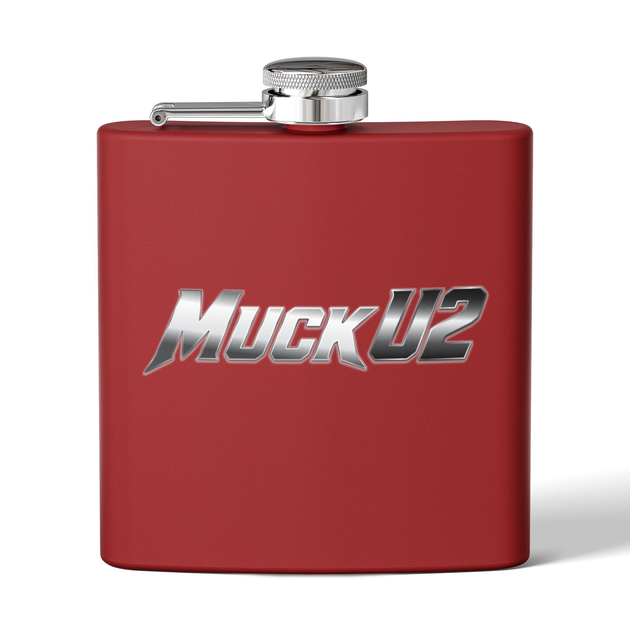MuckU2 Stainless Steel Poker Flask 6oz (gradient silver/black/SKU100033)