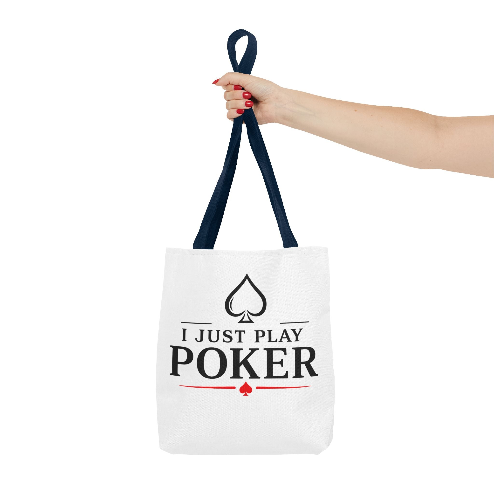 Poker Tote Bag — "I Just Play Poker" Card Player Tote