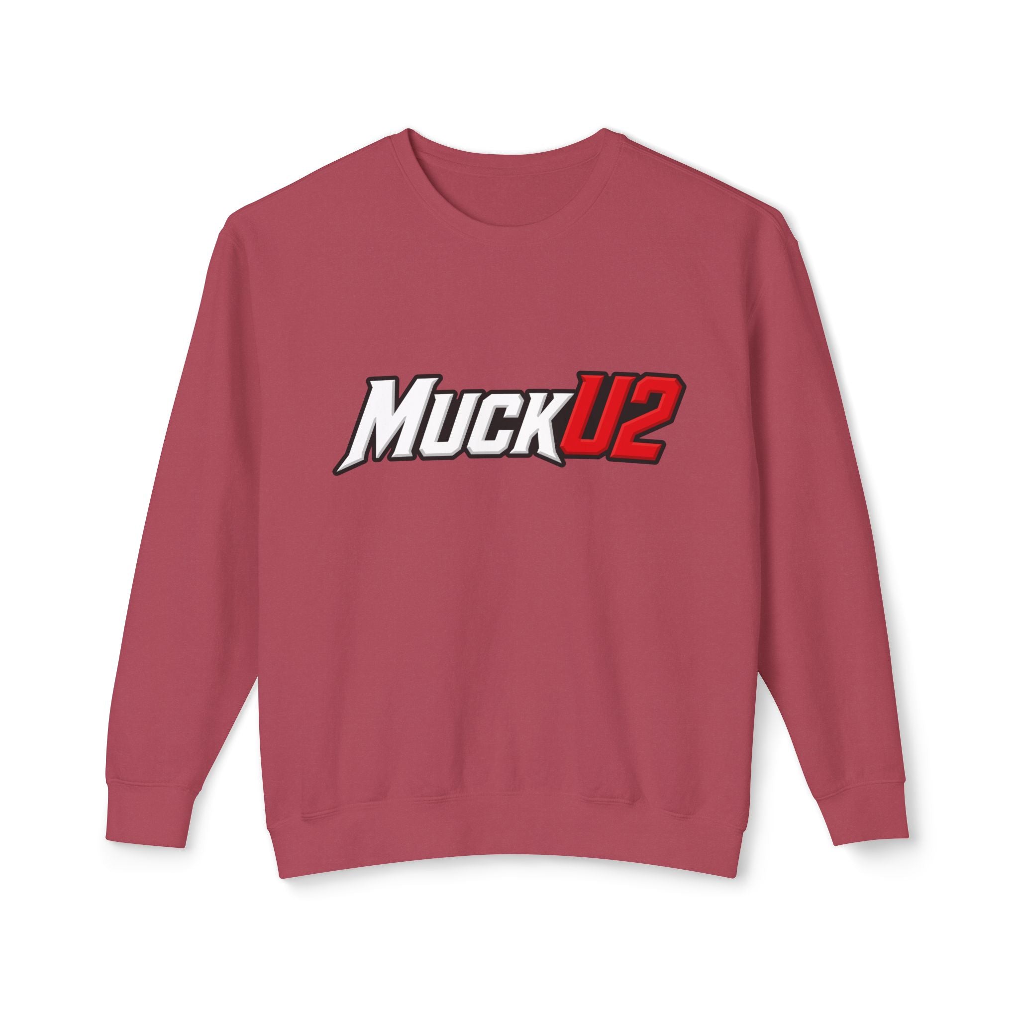 MuckU2 Poker Crewneck Sweatshirt (white/red logo/SKU 100067)