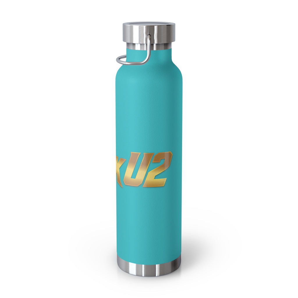 MuckU2 Insulated Water Bottle (gold logo/SKU 100010)
