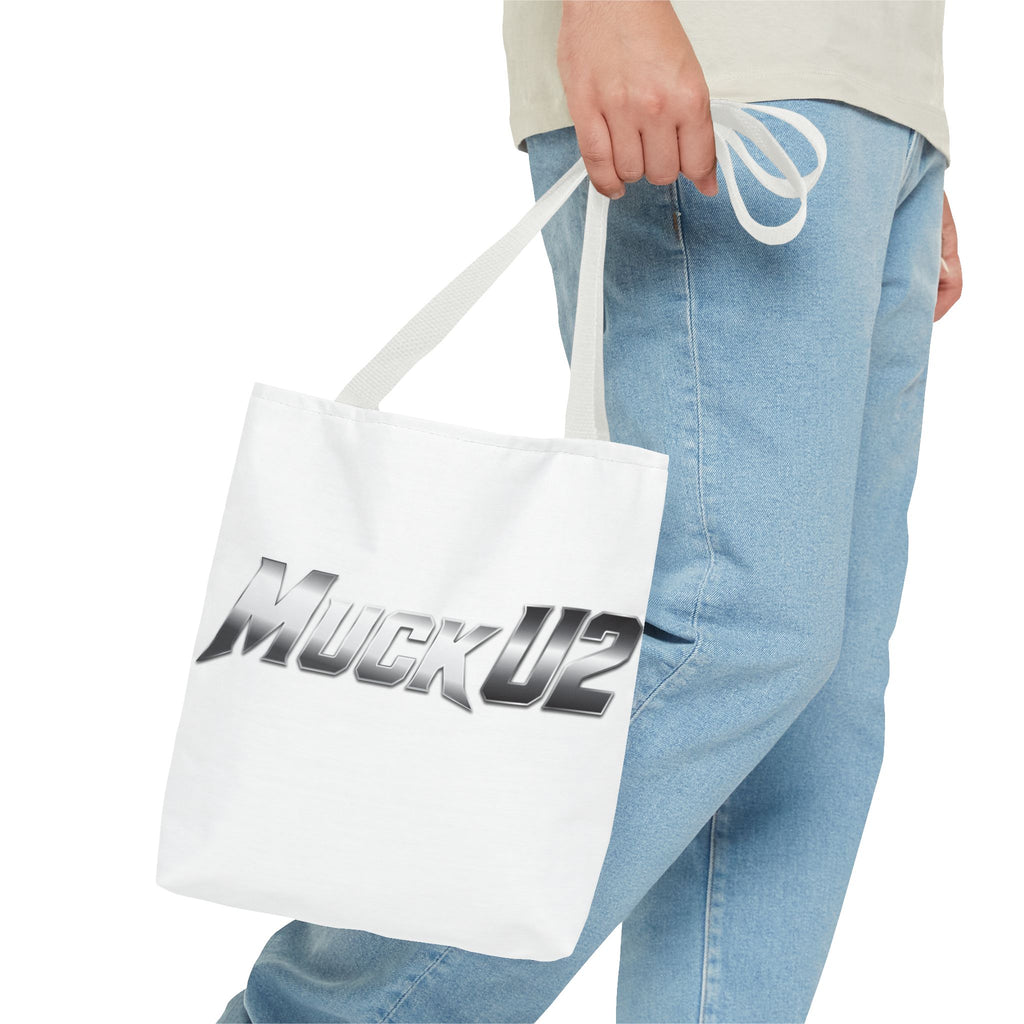 MuckU2 Bubble Canvas Poker Tote Bag (gradient silver logo SKU 100022)