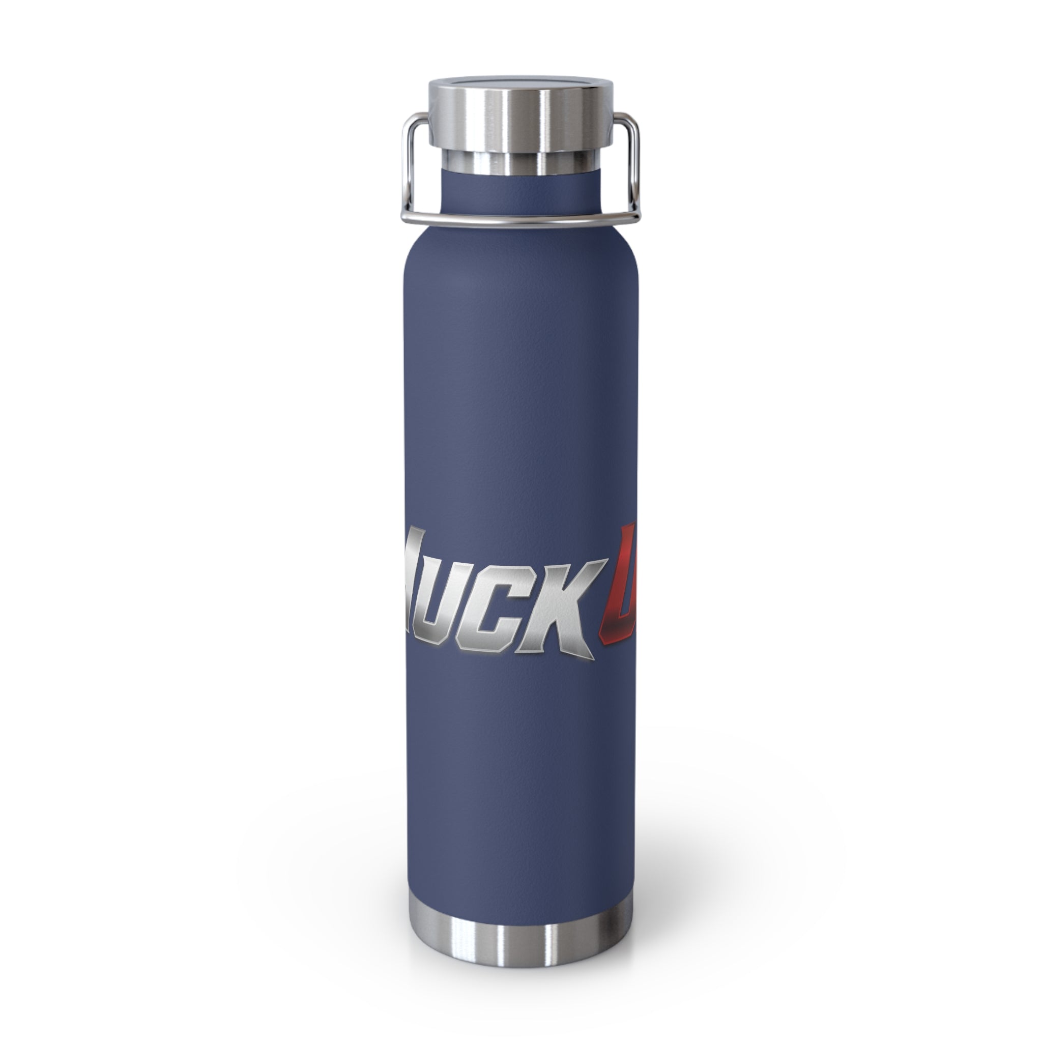MuckU2 Insulated Water Bottle (gradient silver/red logo SKU 100013)