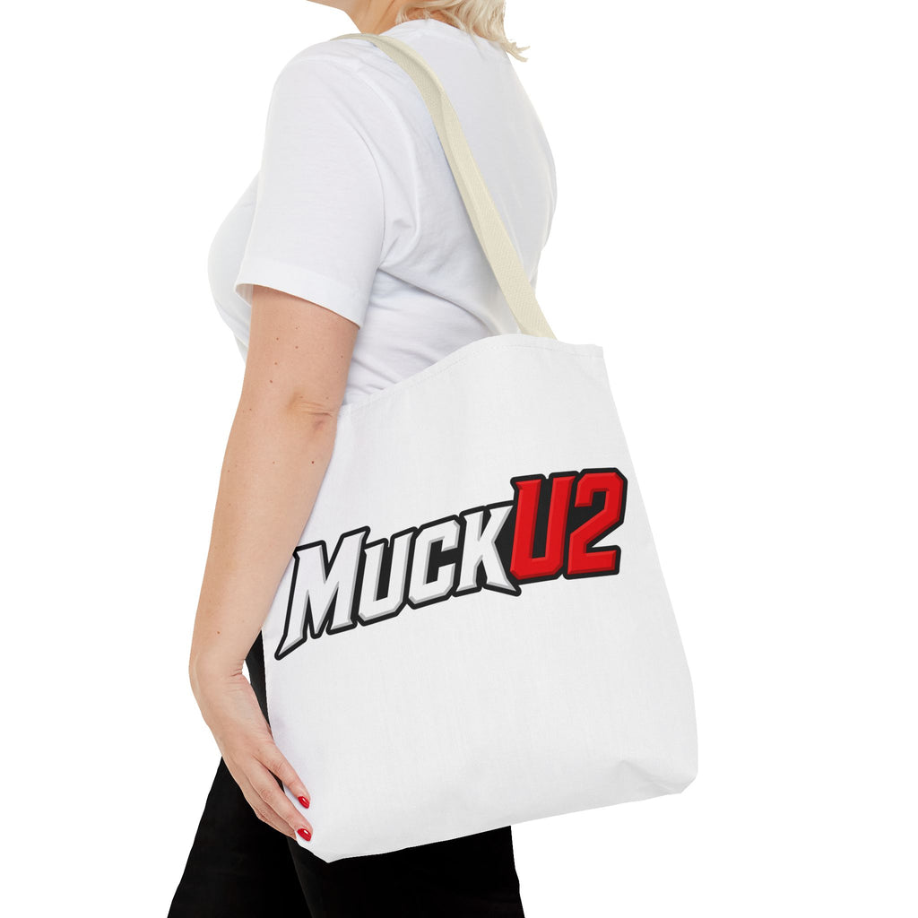 MuckU2 Bubble Canvas Poker Tote Bag (red/white logo SKU 100024)