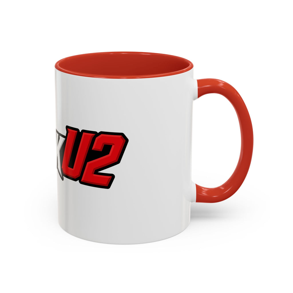 MuckU2 Classic White Mug (white/red logo/SKU 100047)