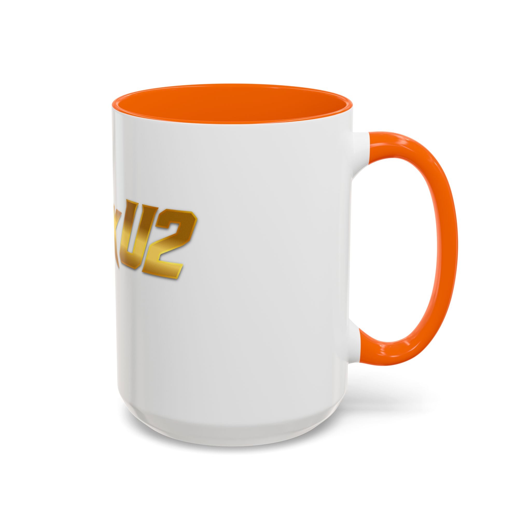 MuckU2 Classic White Mug (gold logo/SKU 100042)