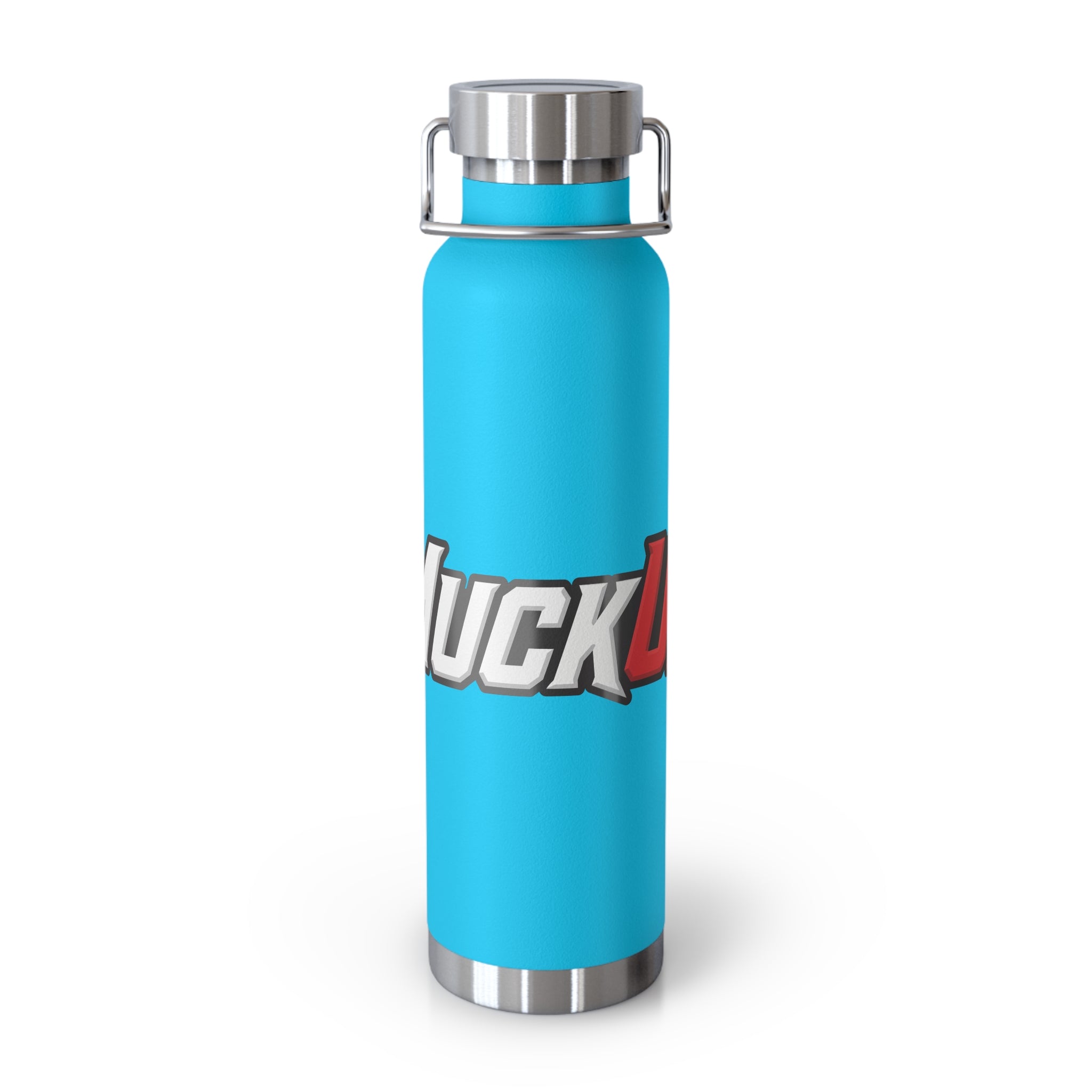 MuckU2 Insulated Water Bottle (white/red outlined logo SKU 100012)