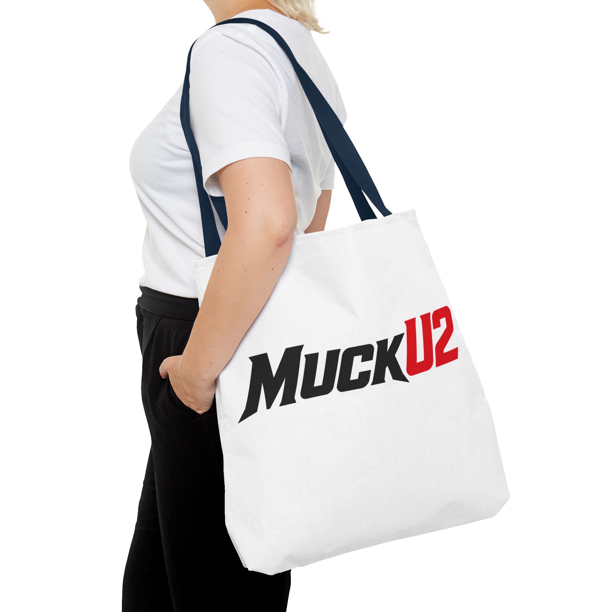 MuckU2 Bubble Canvas Poker Tote Bag (black/red logo SKU 100023)