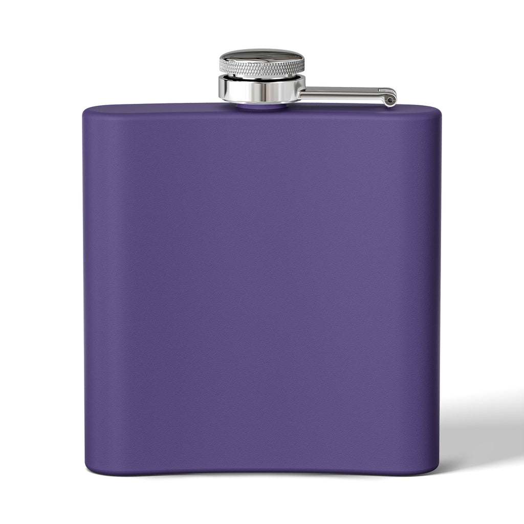 MuckU2 Stainless Steel Poker Flask 6oz (black/red logo/SKU100035)