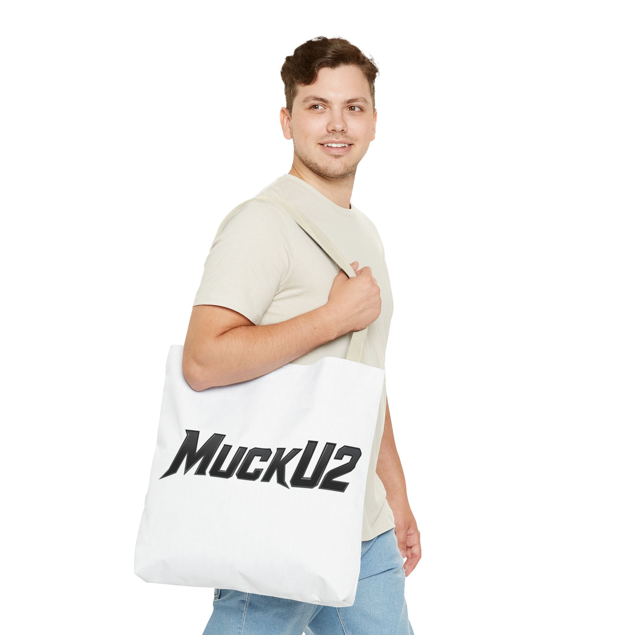 MuckU2 Bubble Canvas Poker Tote Bag (black logo SKU 100025)