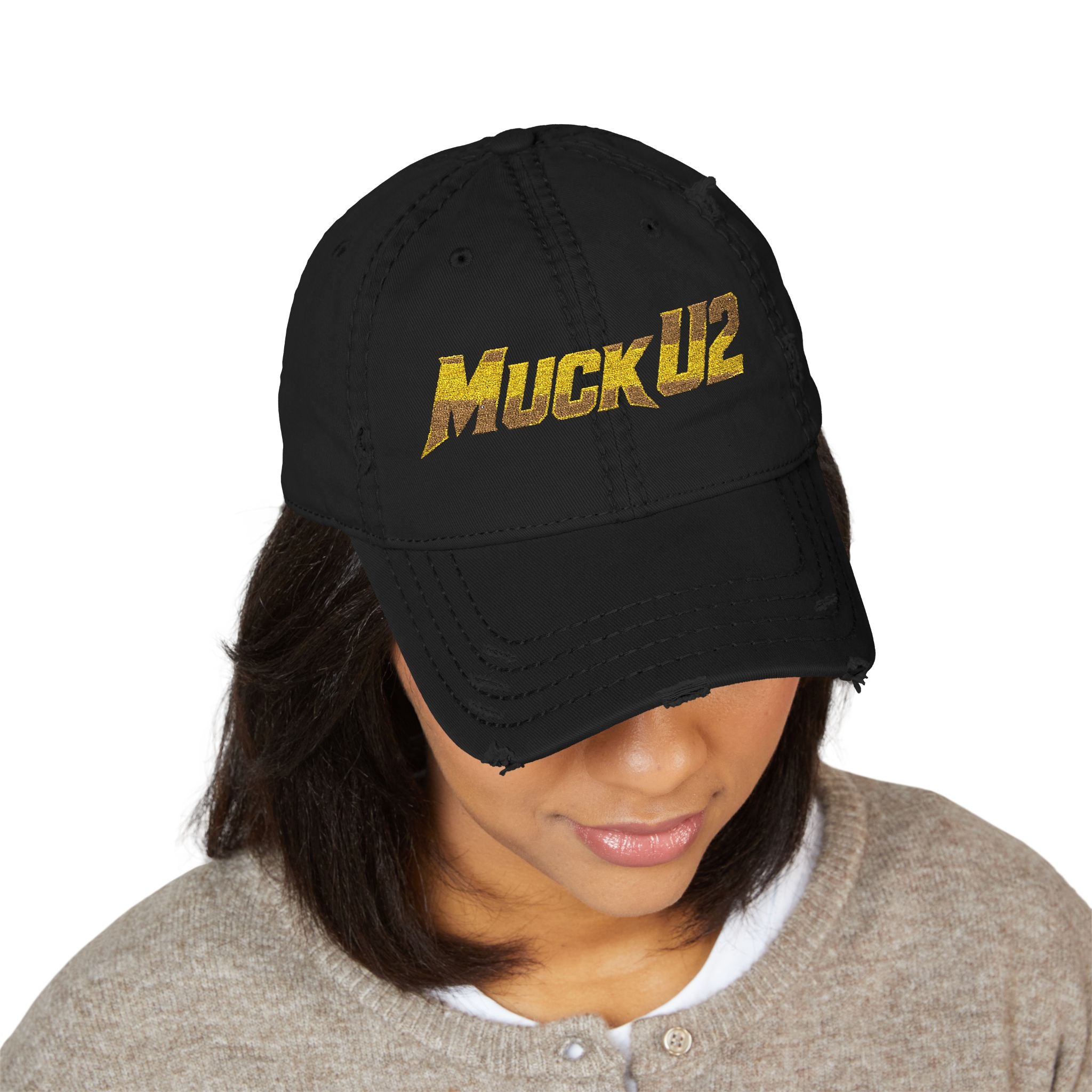 MuckU2 Poker Trucker Cap (gold logo/SKU 100077)