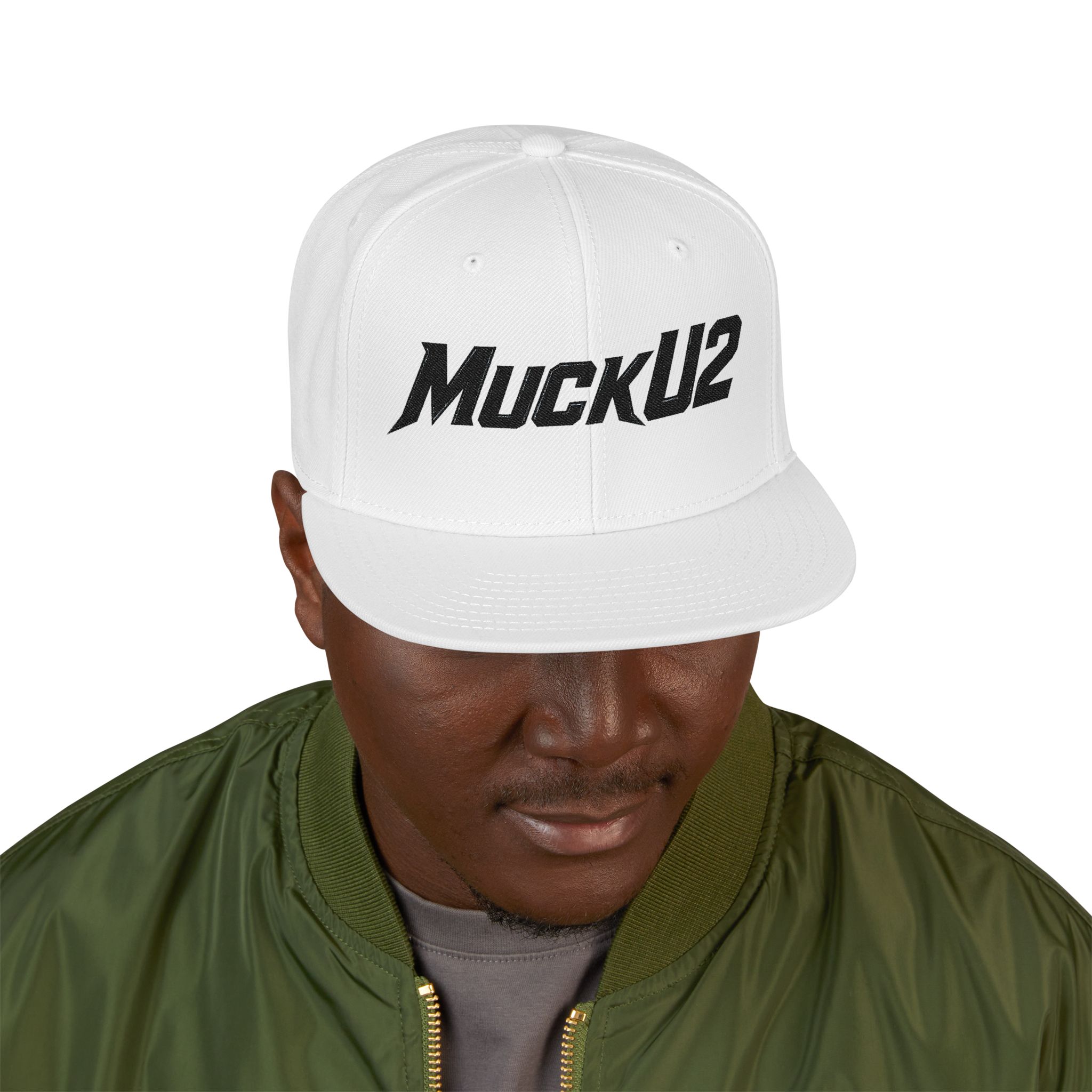 MuckU2 Snapback Poker Cap – Black Logo