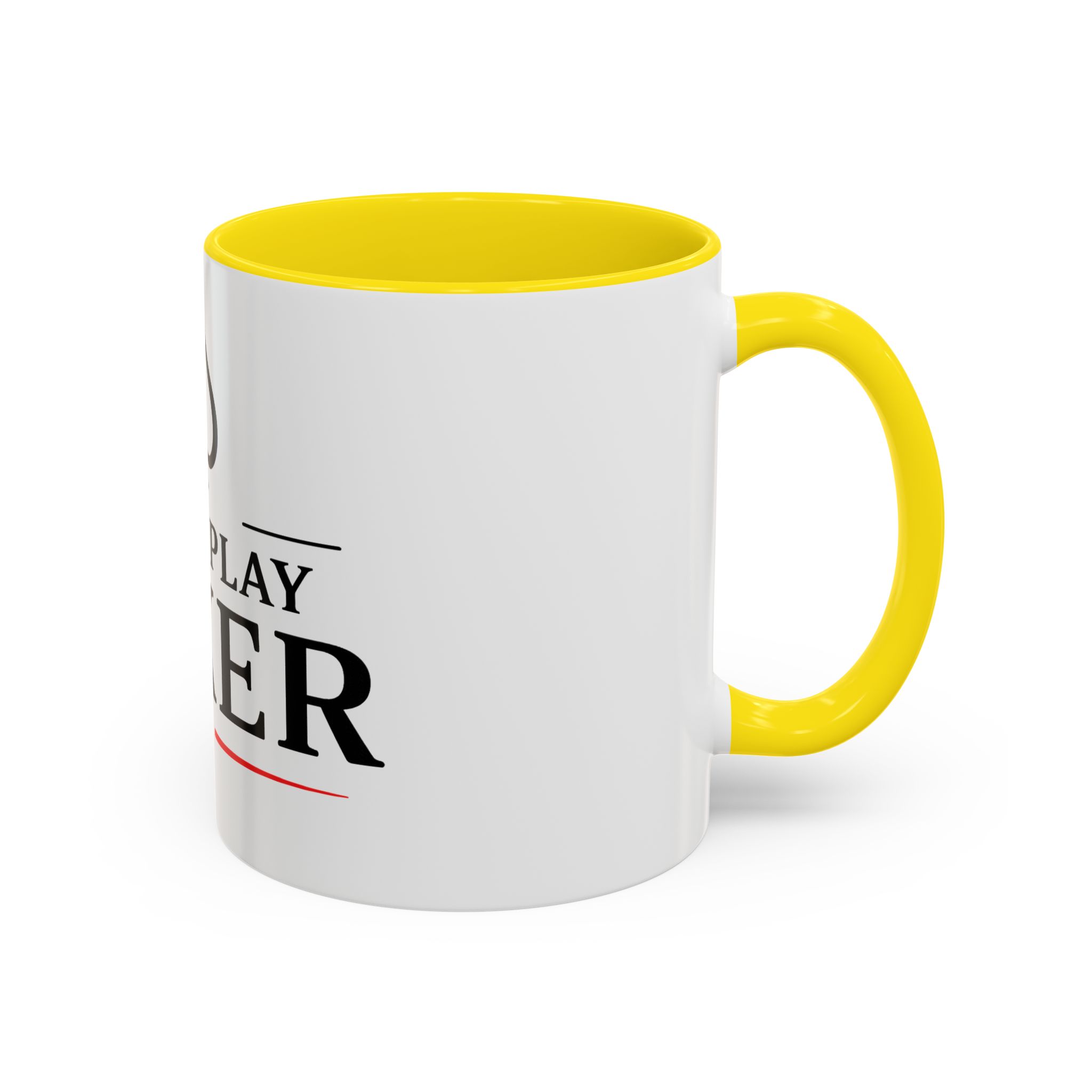 I Just Play Poker White Mug – Black & Red Logo