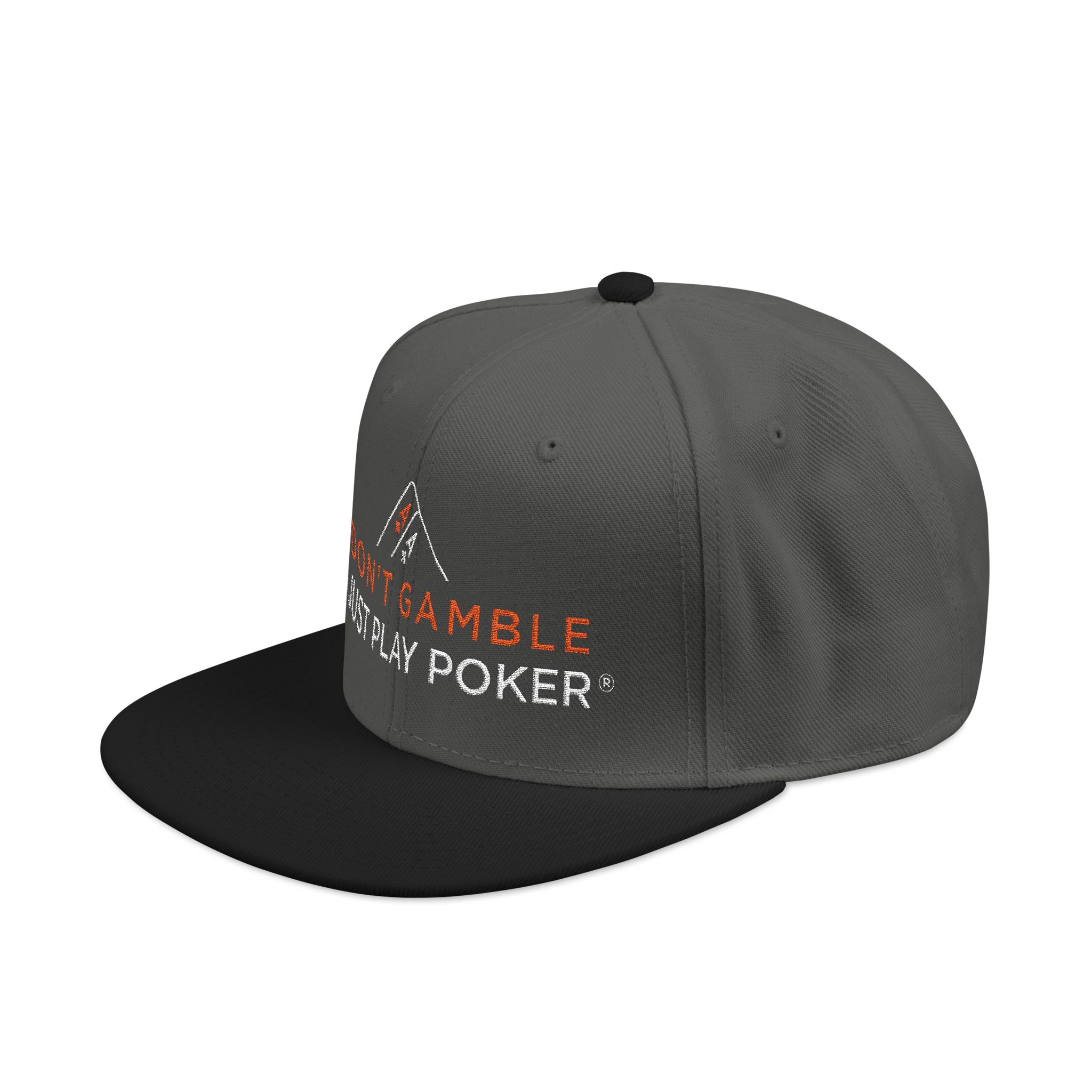 I Don’t Gamble, I Just Play Poker Snapback Poker Cap – Red & White Logo