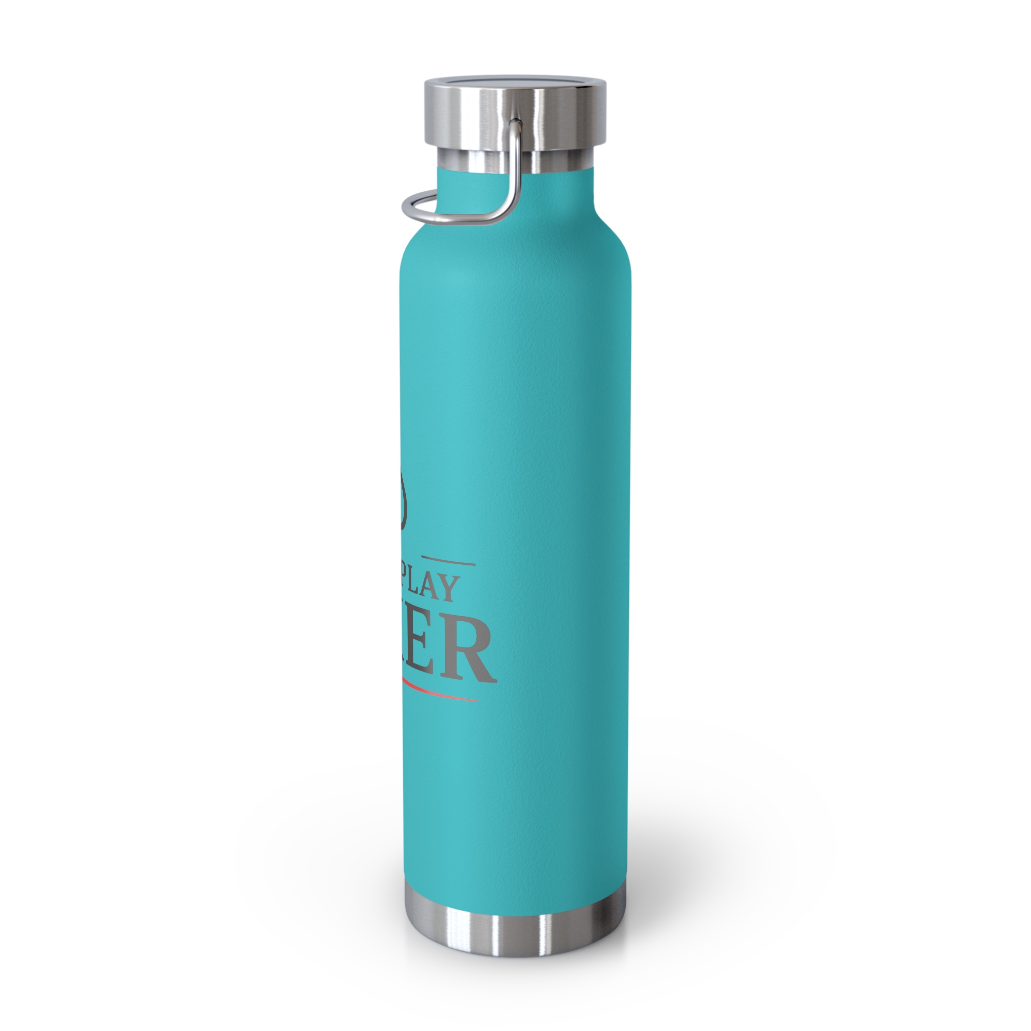 I Just Play Poker Insulated Water Bottle – Black & Red Logo