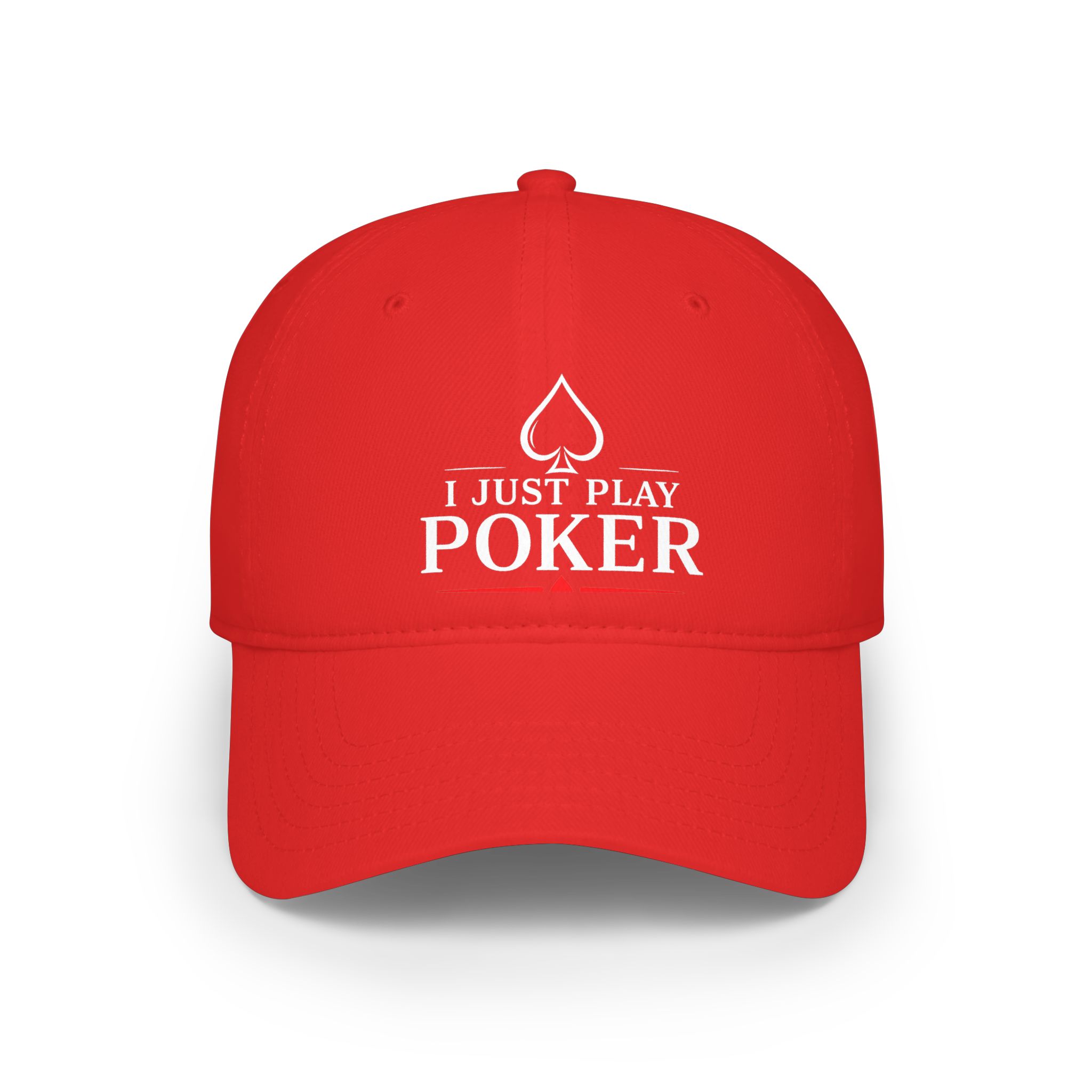 I Just Play Poker Cap – White Poker Logo