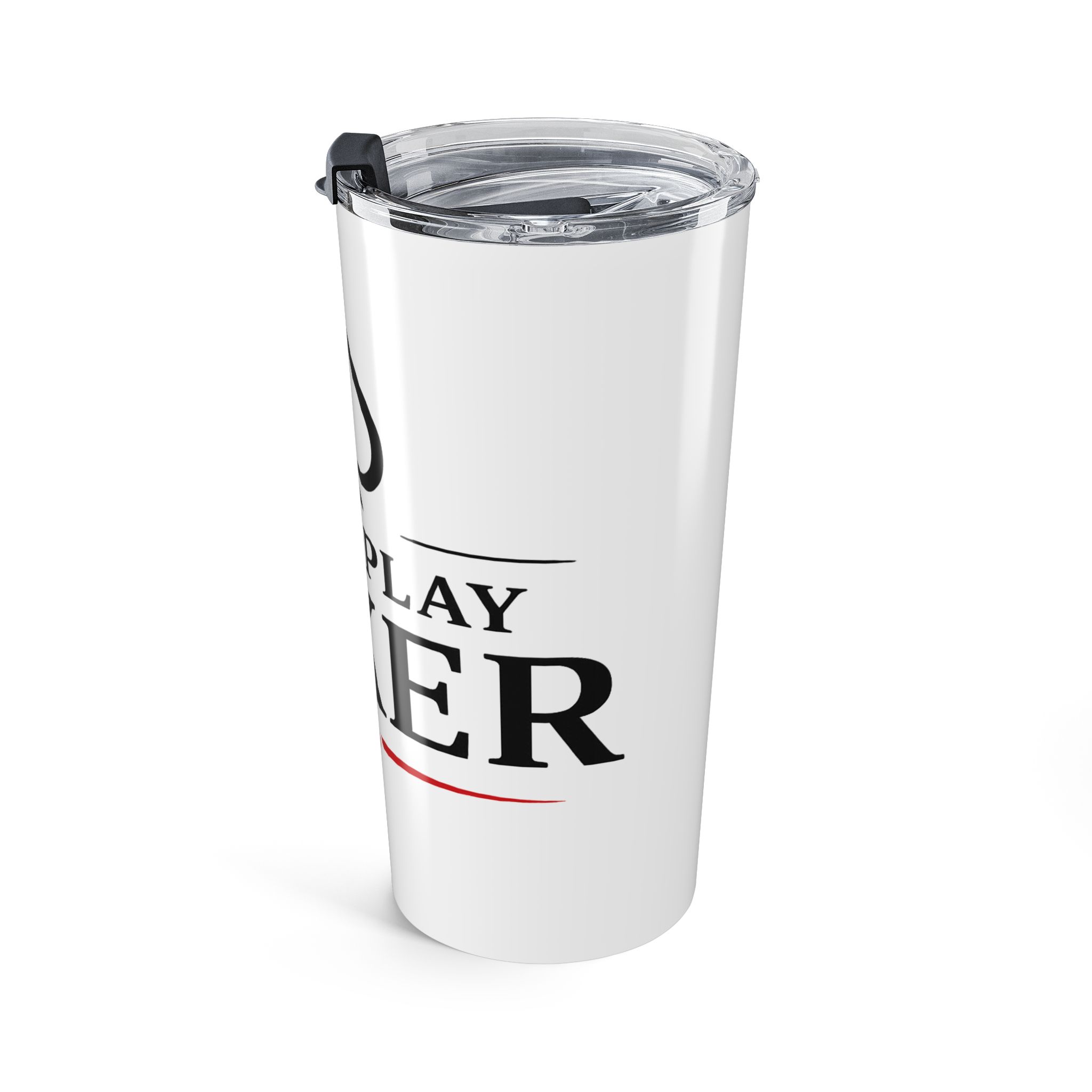 I Just Play Poker Tumbler – Black & Red Poker Logo