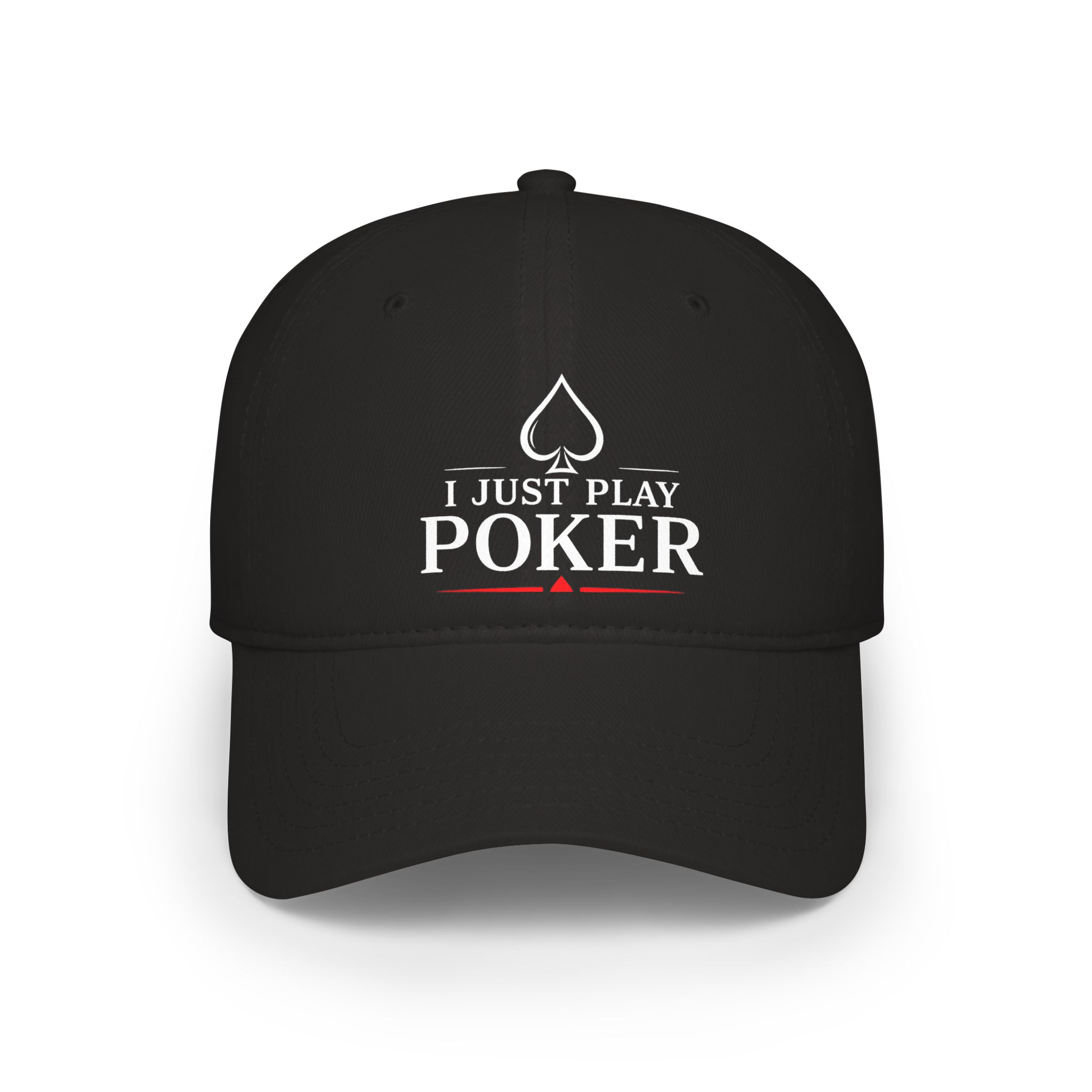 I Just Play Poker Cap – White Poker Logo