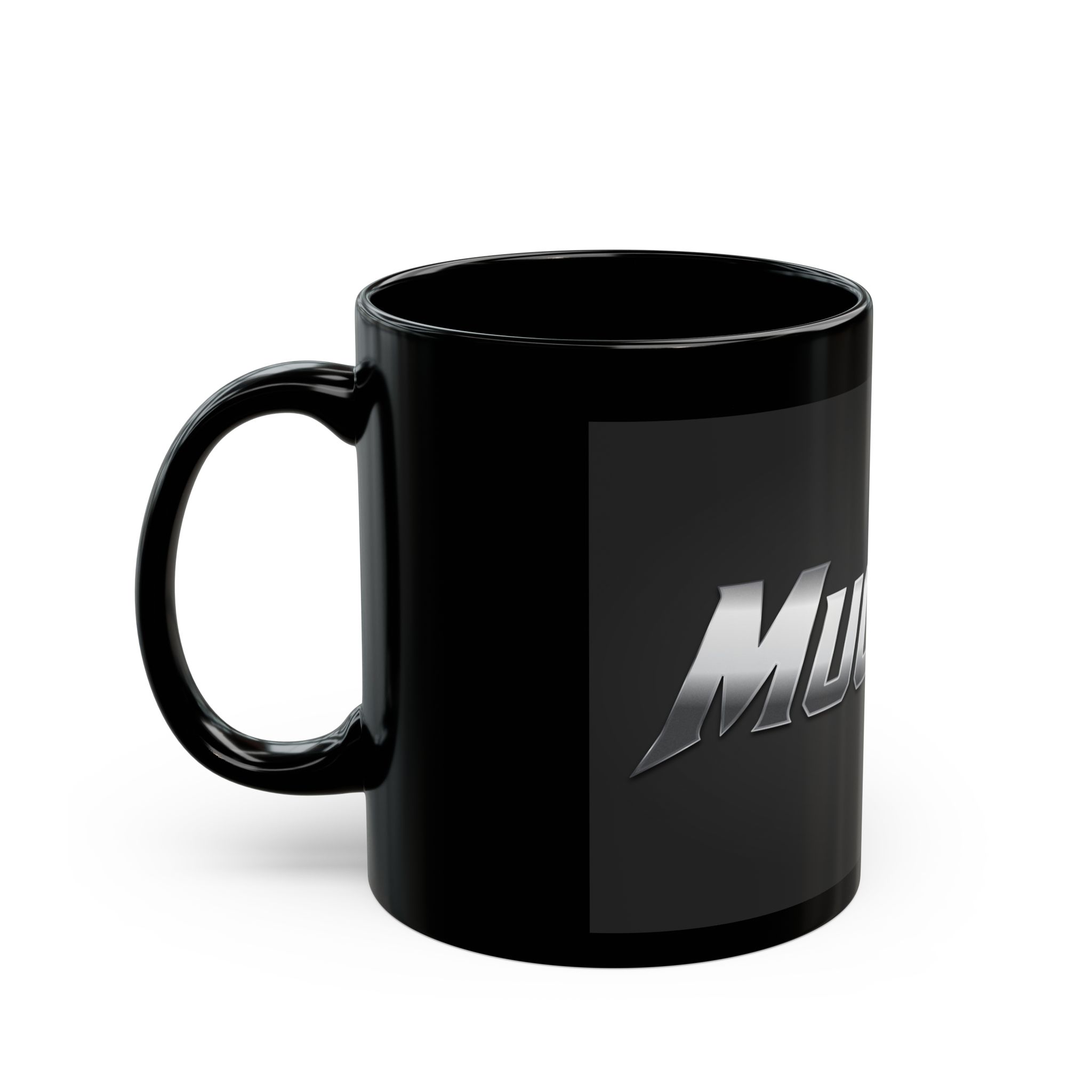 MuckU2 Black Mug – Silver Logo Poker Mug