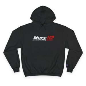 MuckU2 Hoodie – Silver & Red Logo Poker Pullover