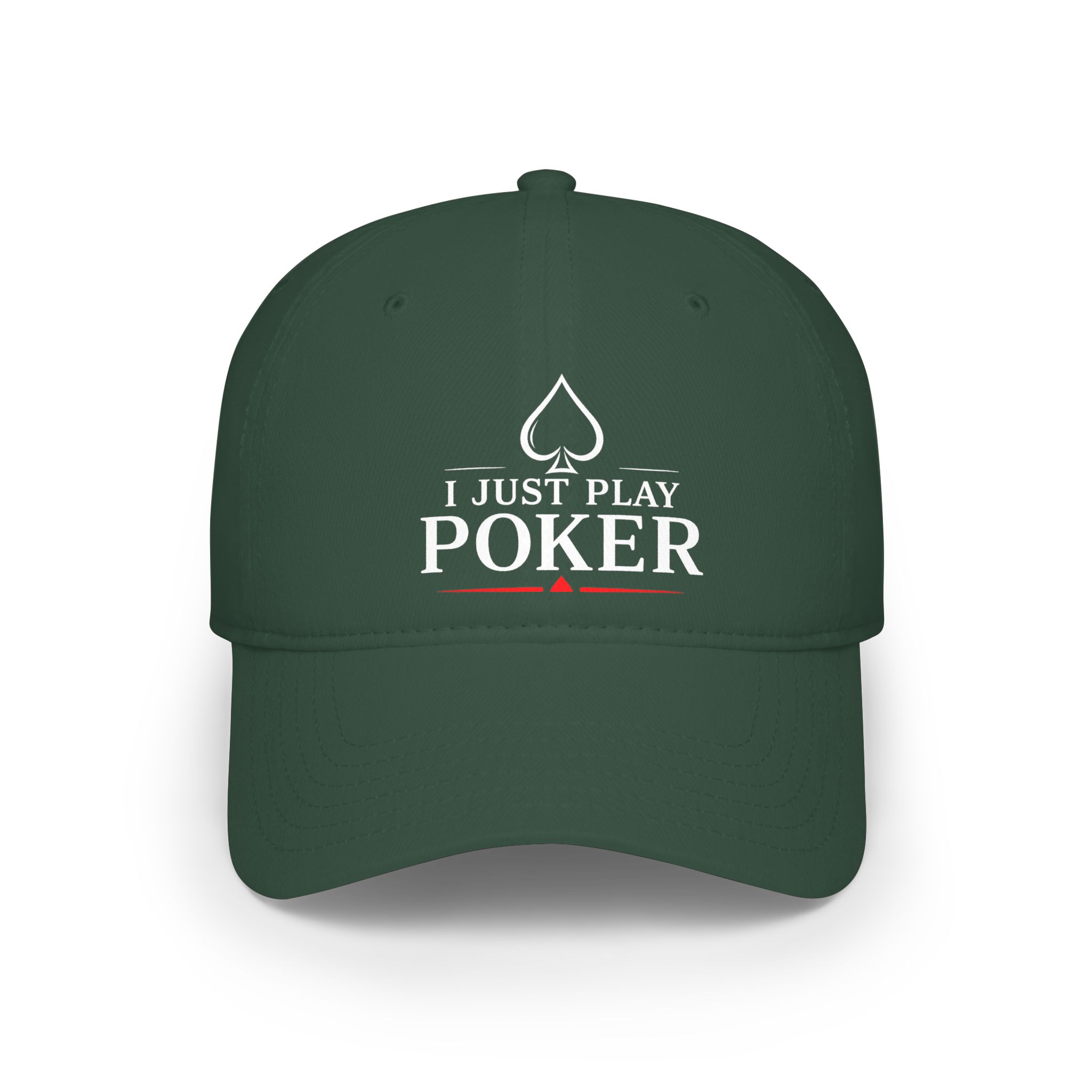 I Just Play Poker Cap – White Poker Logo