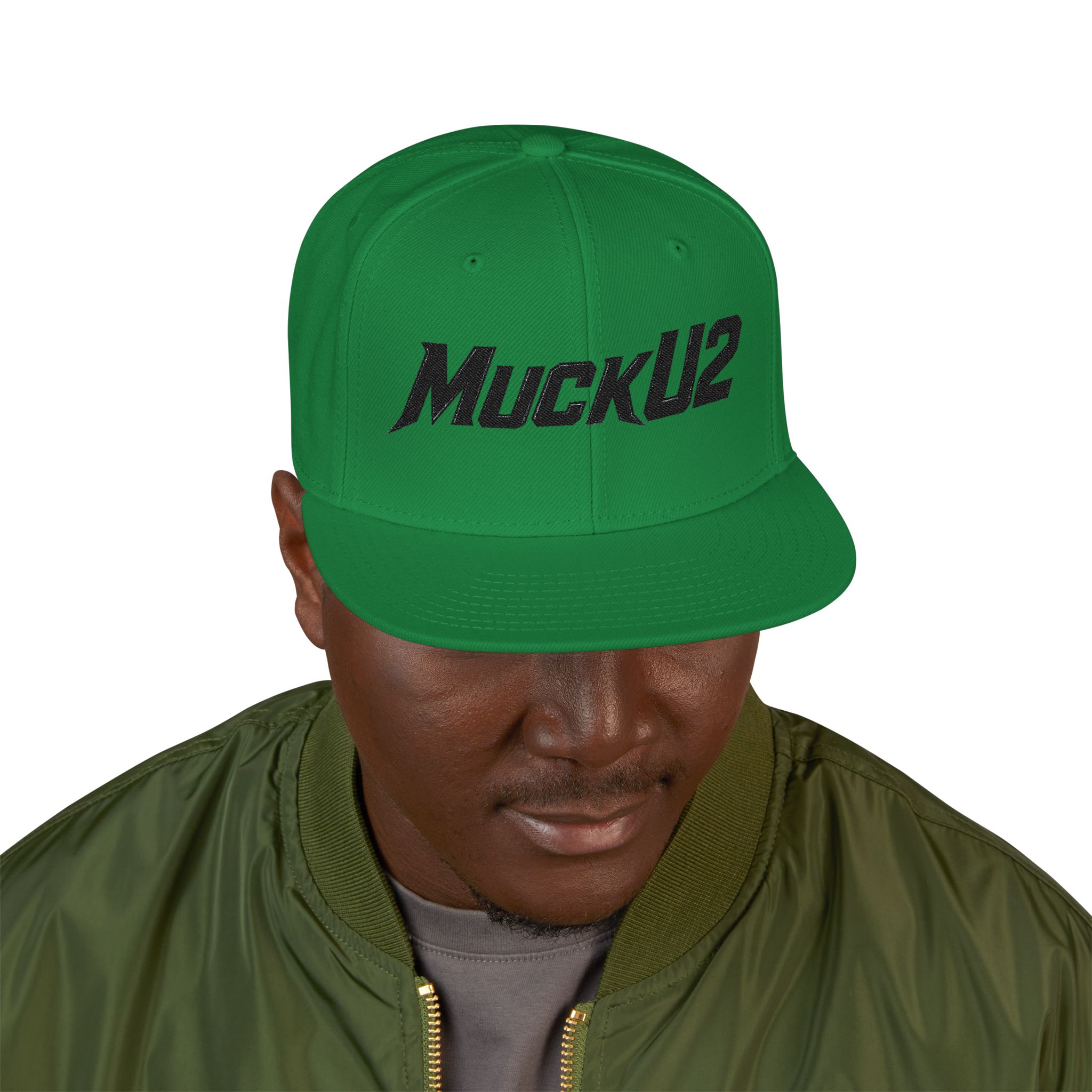 MuckU2 Snapback Poker Cap – Black Logo