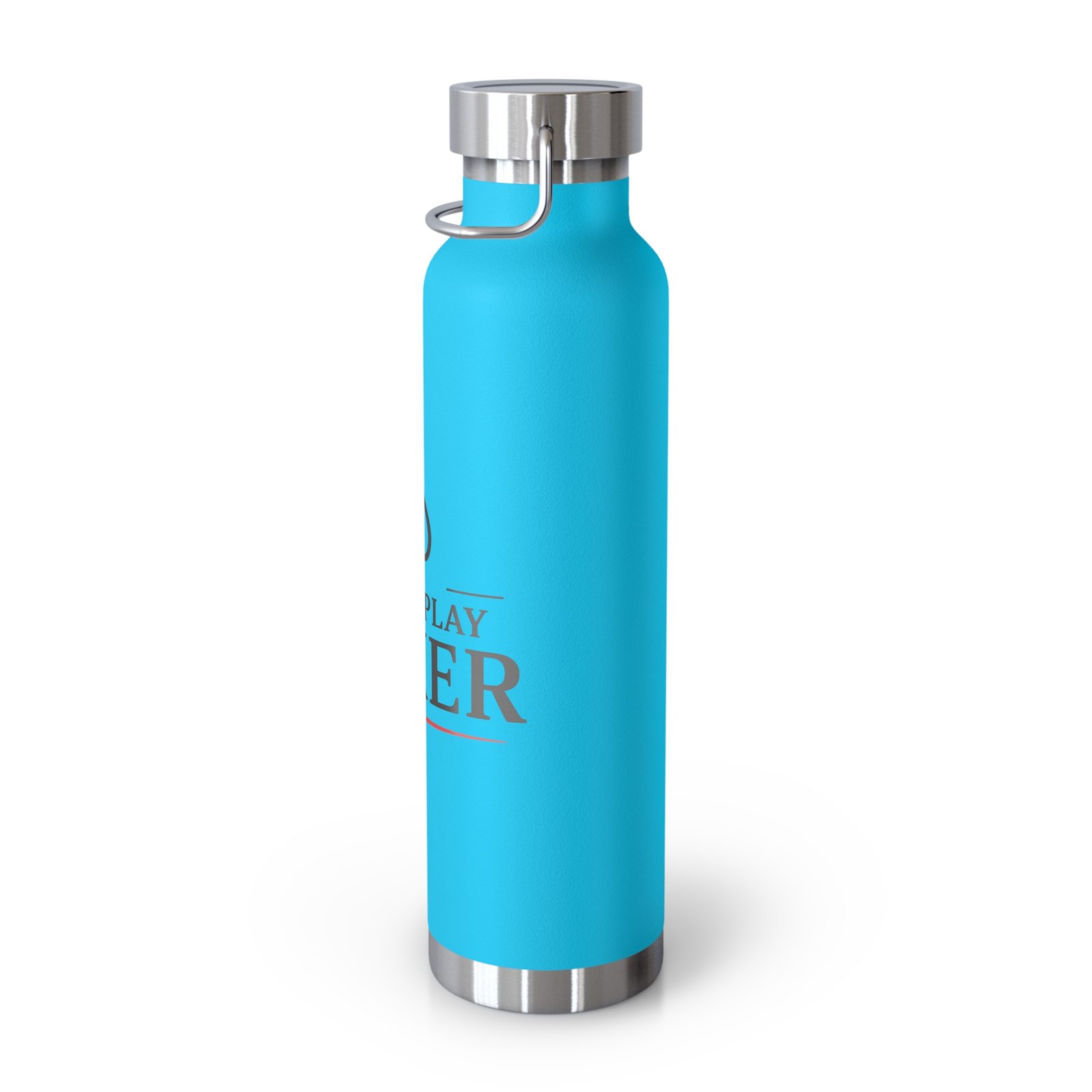 I Just Play Poker Insulated Water Bottle – Black & Red Logo