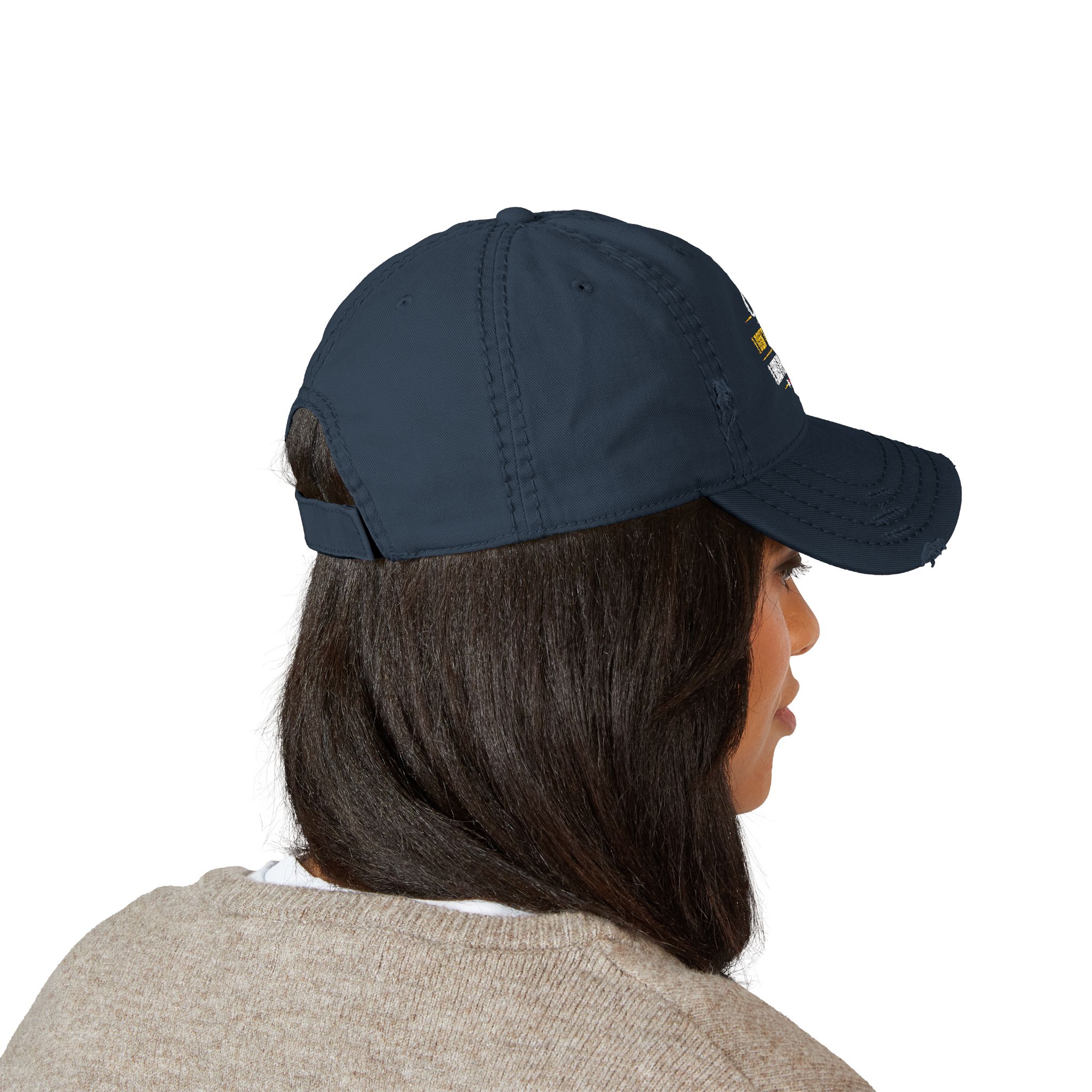 I Don’t Gamble, I Just Play Poker Distressed Dad Hat – Gold & White Poker Logo