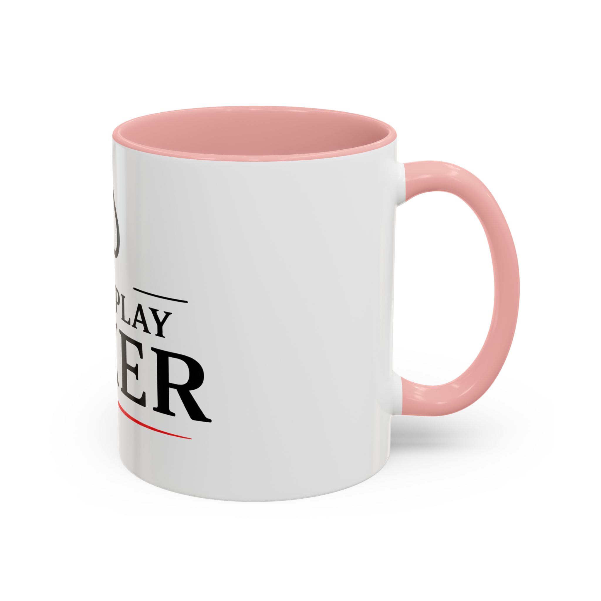 I Just Play Poker White Mug – Black & Red Logo