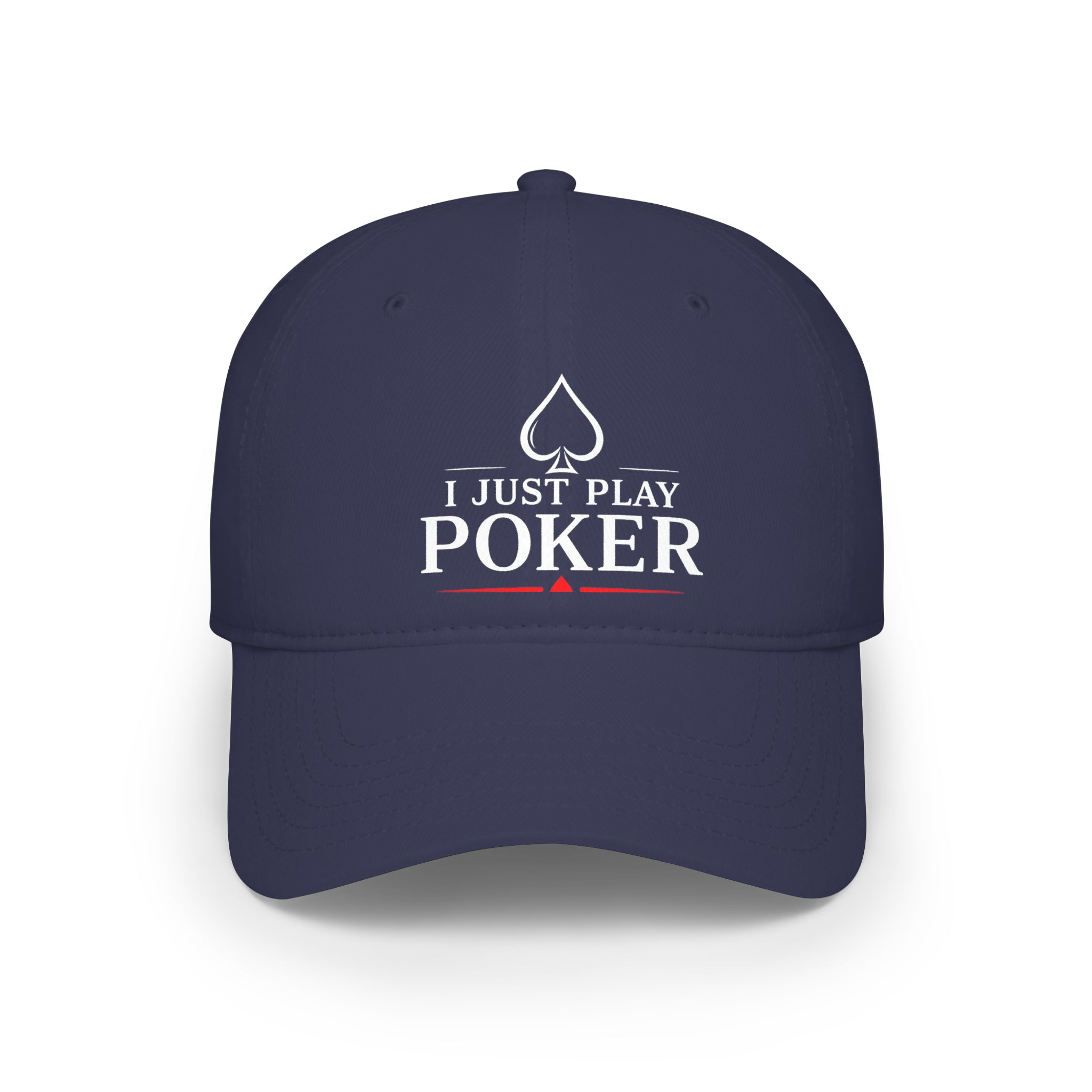 I Just Play Poker Cap – White Poker Logo