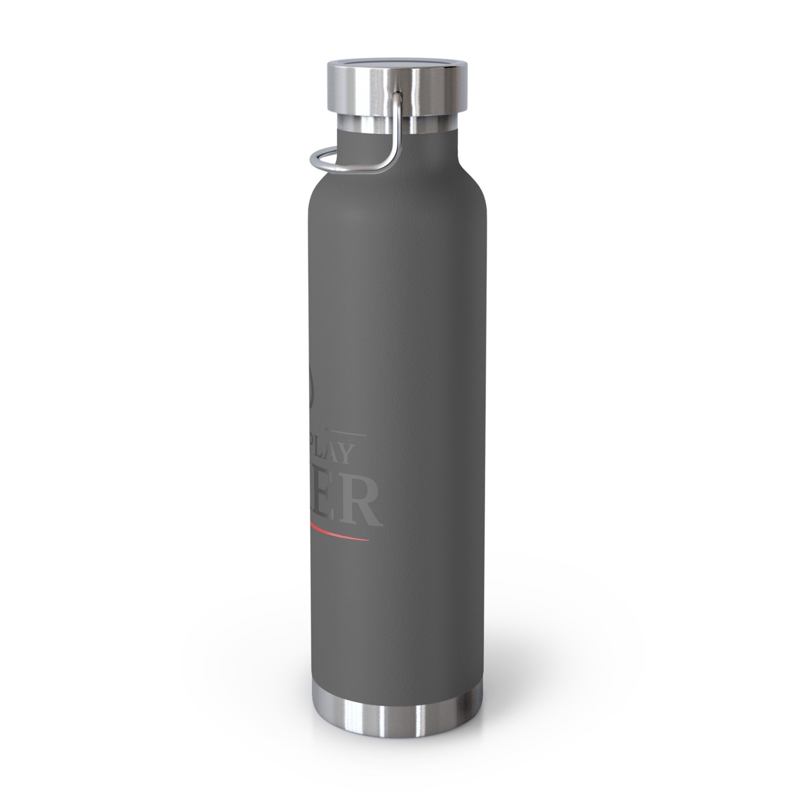 I Just Play Poker Insulated Water Bottle – Black & Red Logo