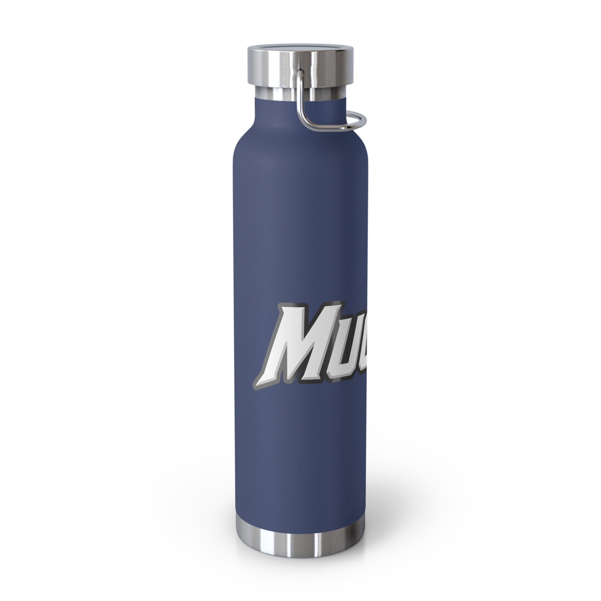 MuckU2 Insulated Water Bottle – White & Red Outlined Poker Logo