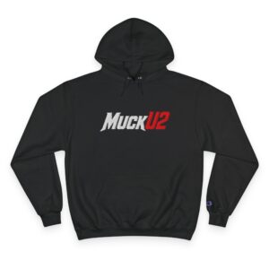 MuckU2 Hoodie – White & Red Logo Poker Pullover
