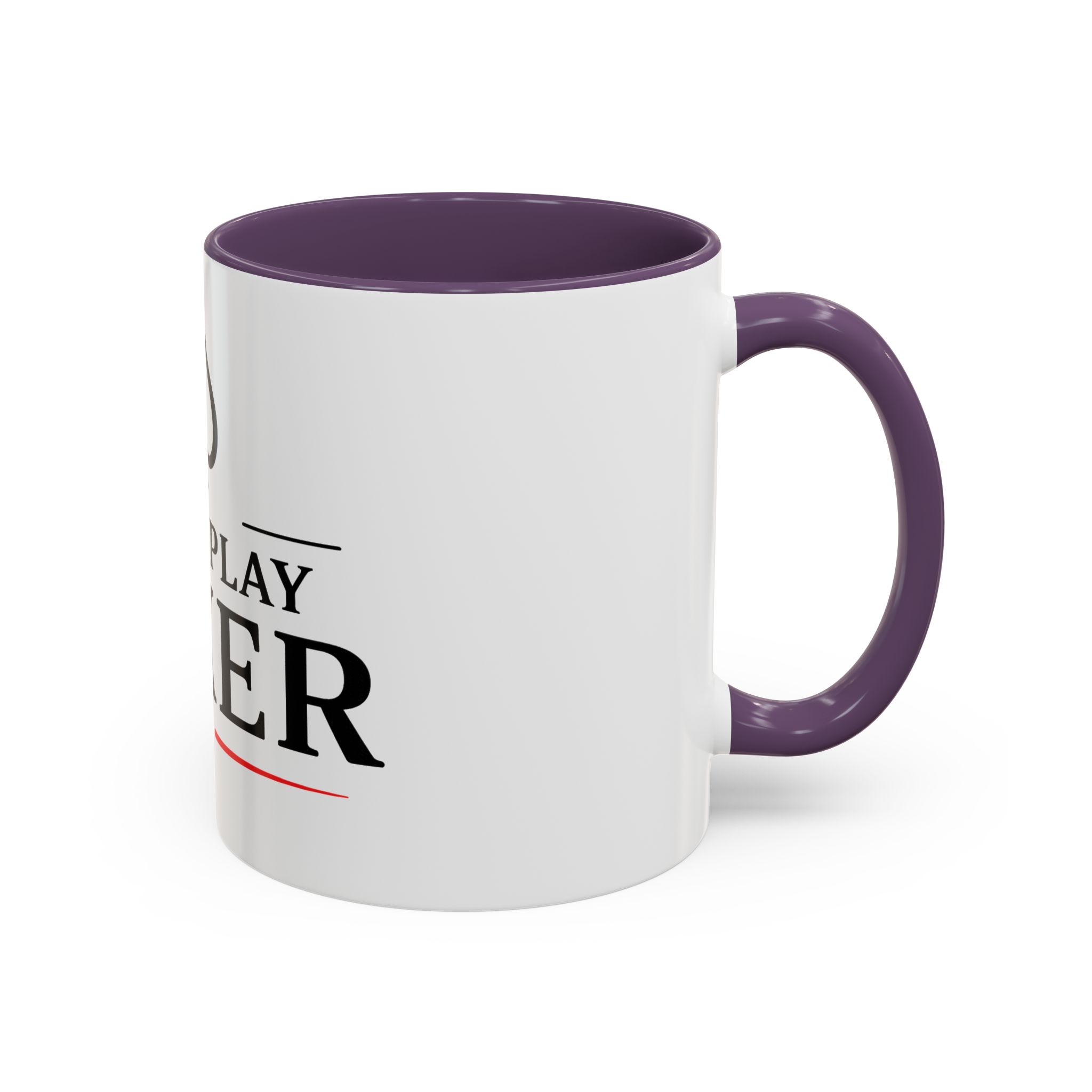 I Just Play Poker White Mug – Black & Red Logo