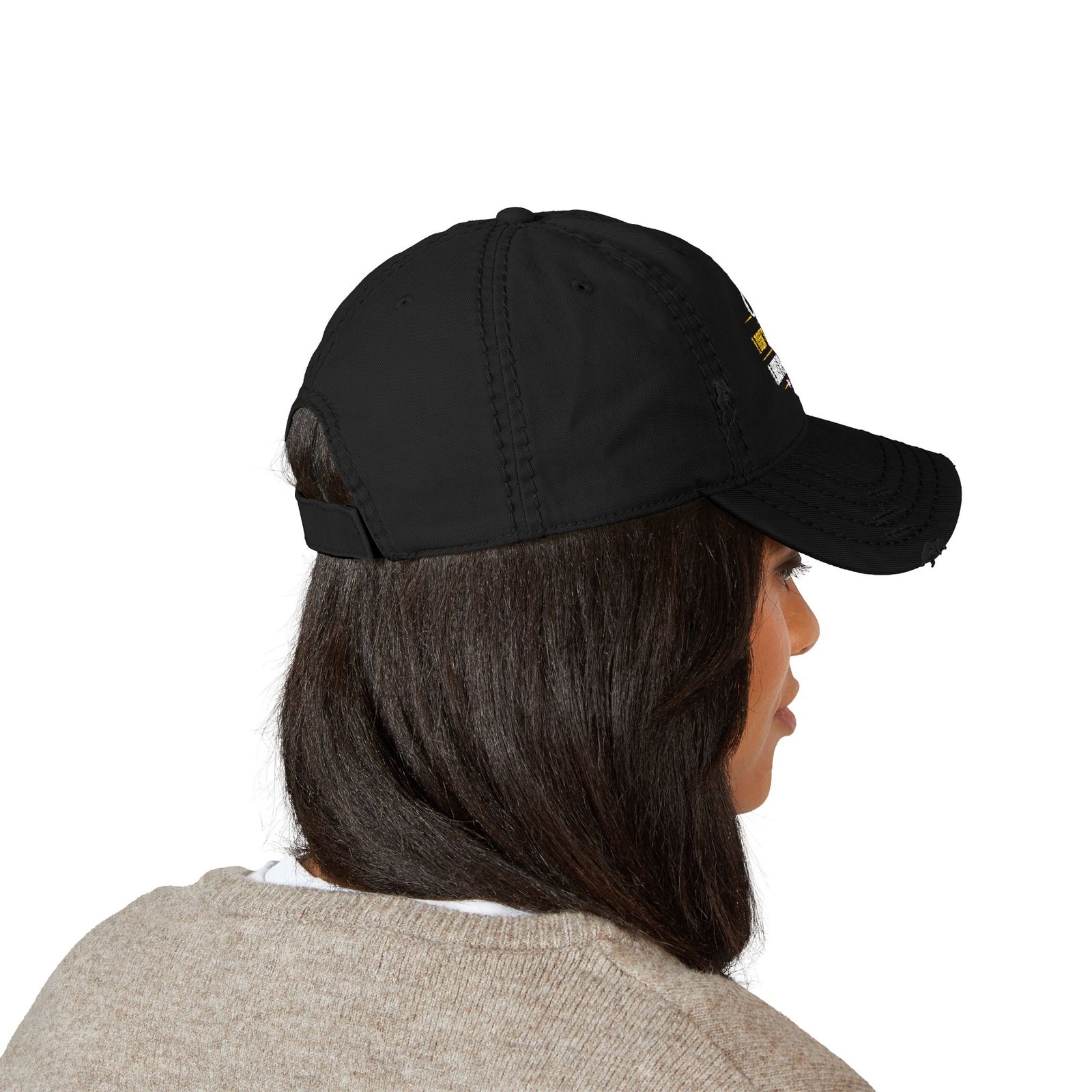 I Don’t Gamble, I Just Play Poker Distressed Dad Hat – Gold & White Poker Logo
