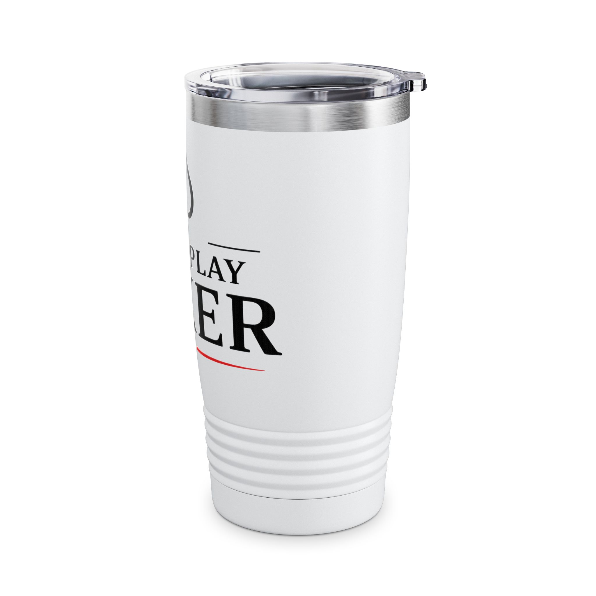 I Just Play Poker Tumbler – Black & Red Poker Logo