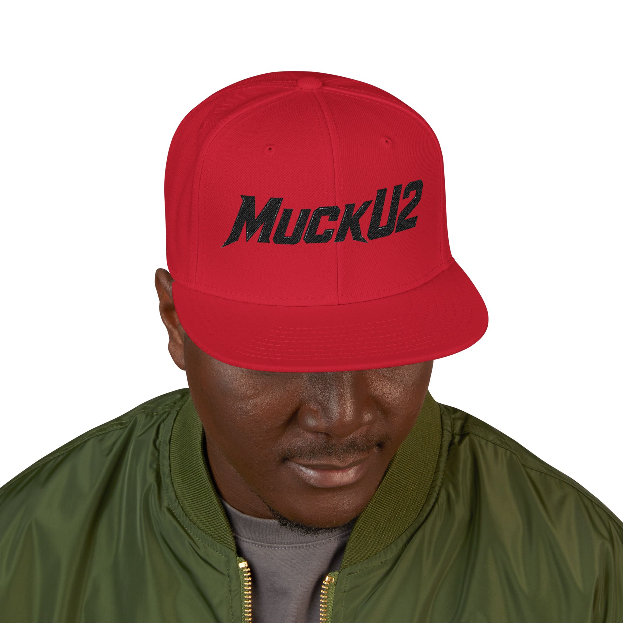 MuckU2 Snapback Poker Cap – Black Logo